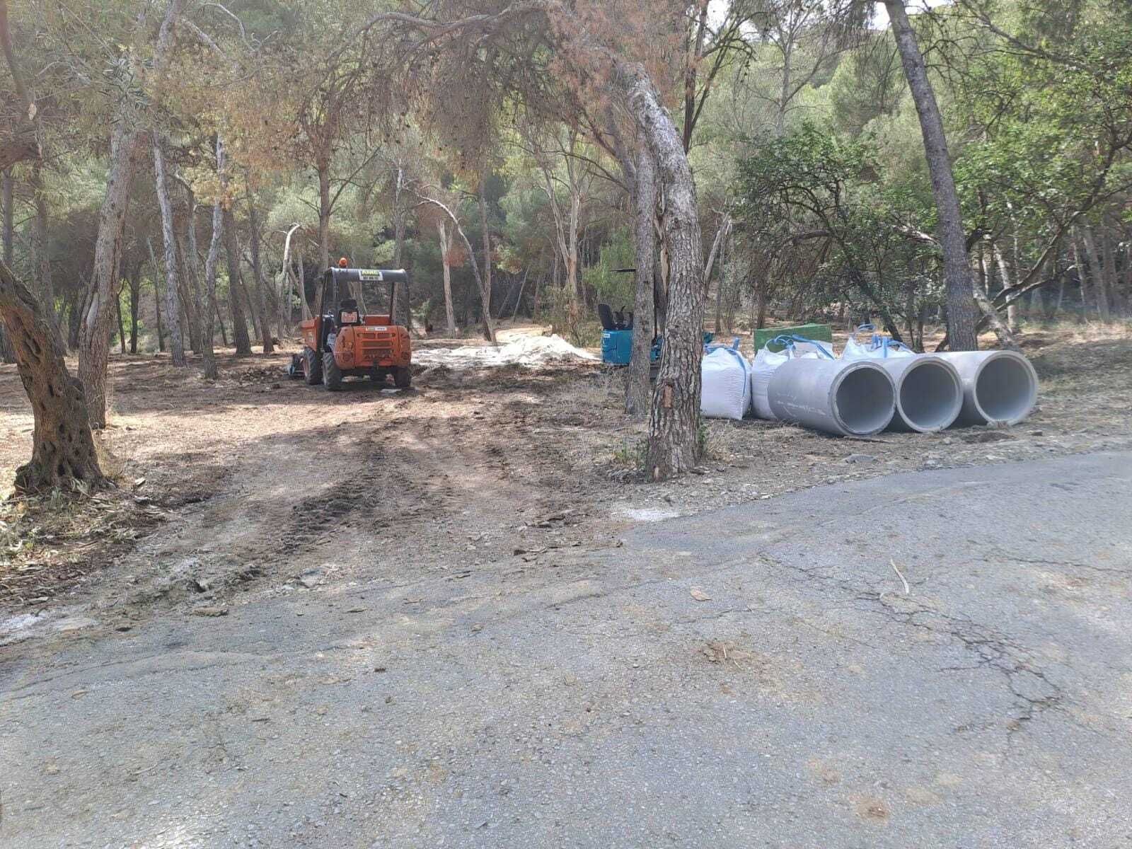 Inicio de las obras en el parque forestal Monte Victoria.
