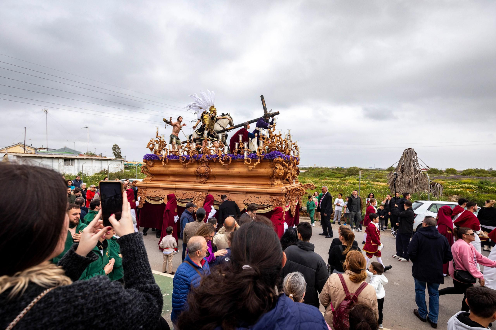 Las imágenes de la hermandad de Tres Caídas en la Semana Santa de San Fernando 2024