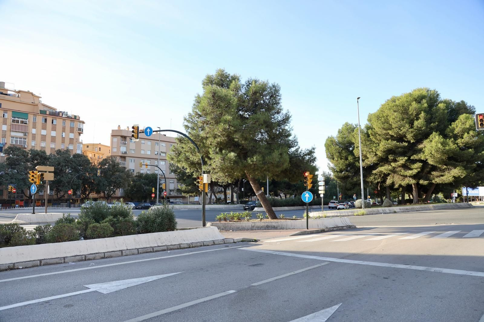 Avenida Valle Inclán de Málaga, donde ha tenido lugar el atropello mortal de un hombre.