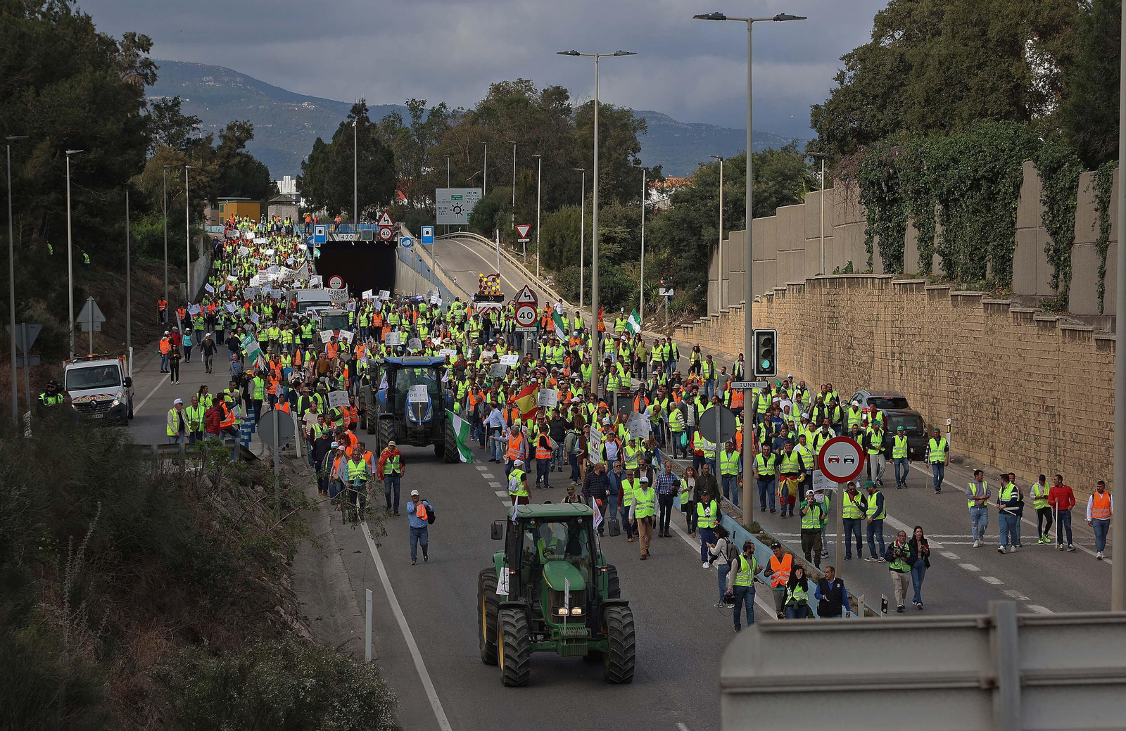 Imágenes de las protestas de los agricultores en Algeciras