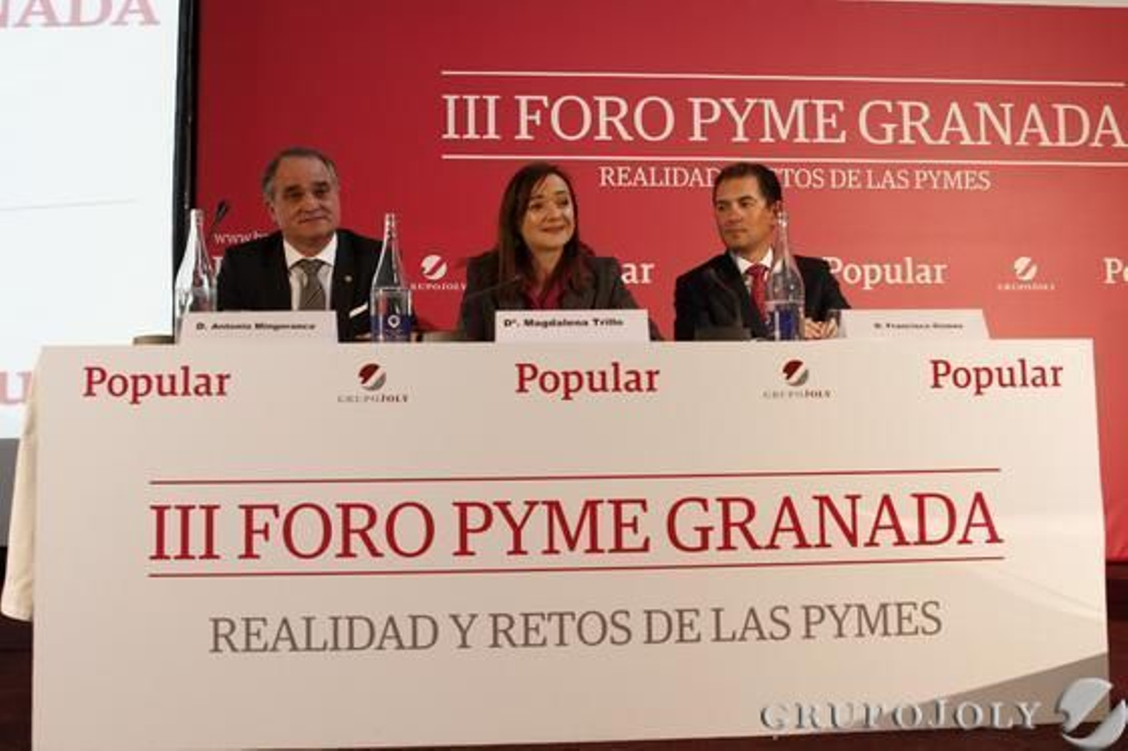 Antonio Mingorance, Magdalena Trillo y Francisco Gómez.

Foto: Alex Camara