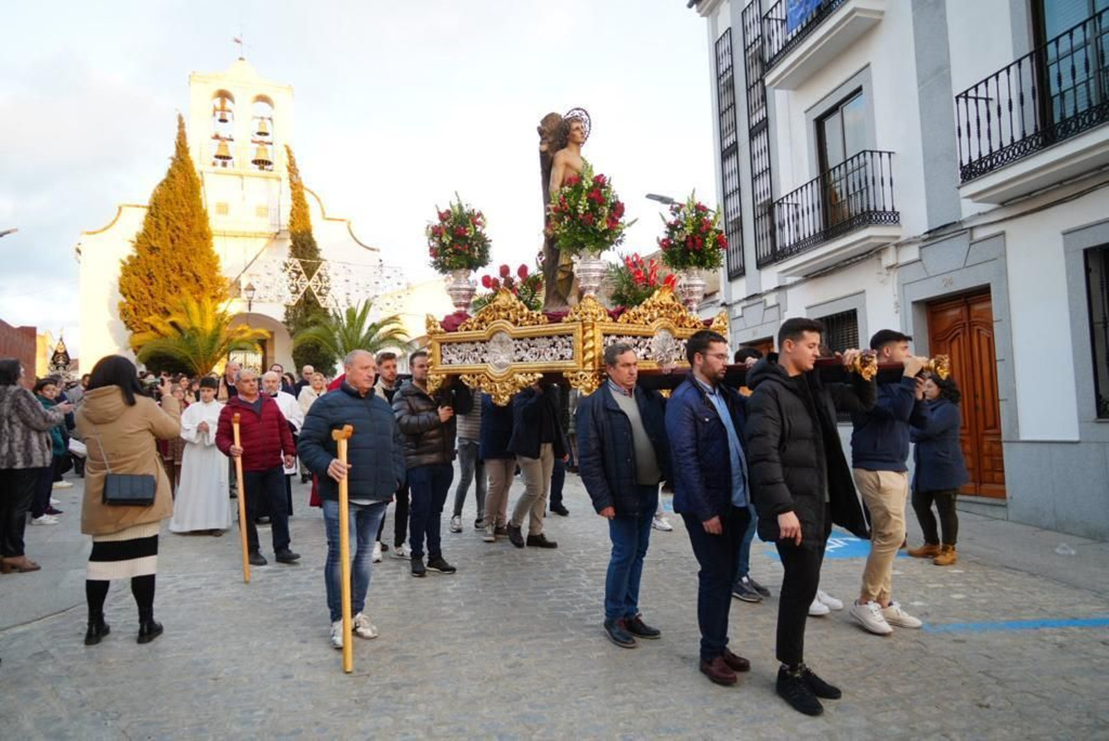 La procesión de San Sebastián en Pozoblanco 49 años después, en imágenes