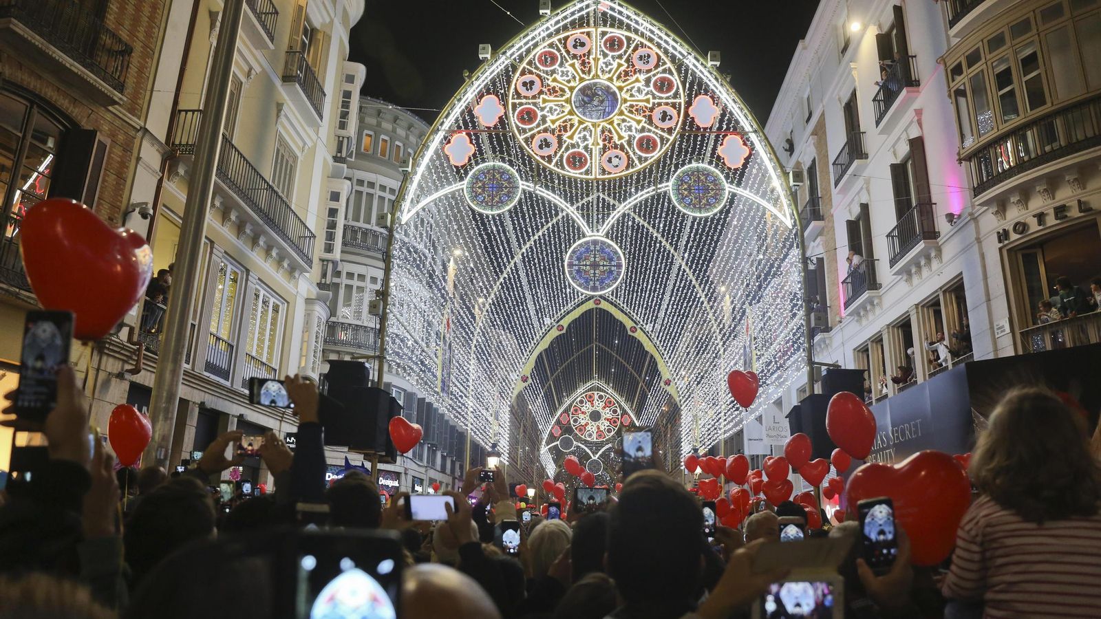 Aspecto que presenta la malagueña calle Larios