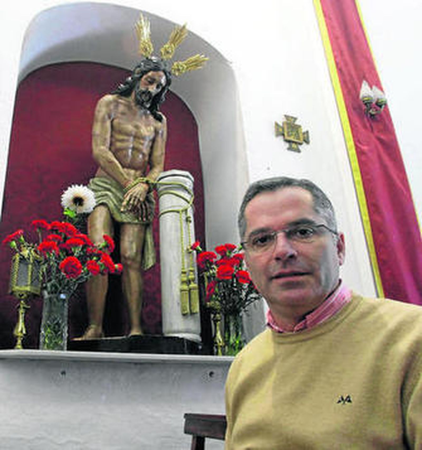 Jacinto Muñoz, hermano mayor de la Hermandad de La Columna.