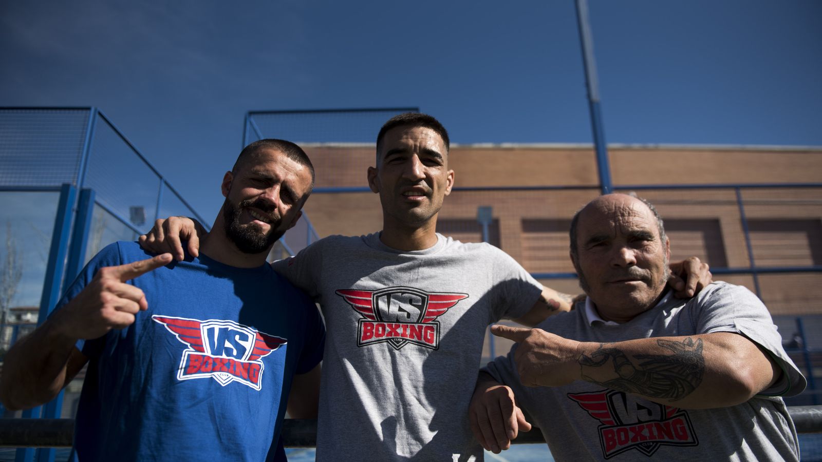 Víctor Segura, Felipe Castro y Poteto, en las pistas del Núñez Blanca