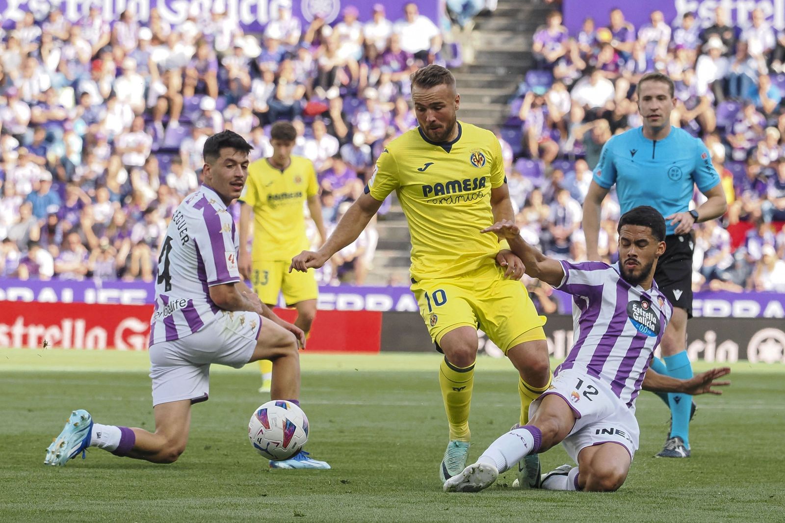 Ontiveros en el encuentro frente al Real Valladolid