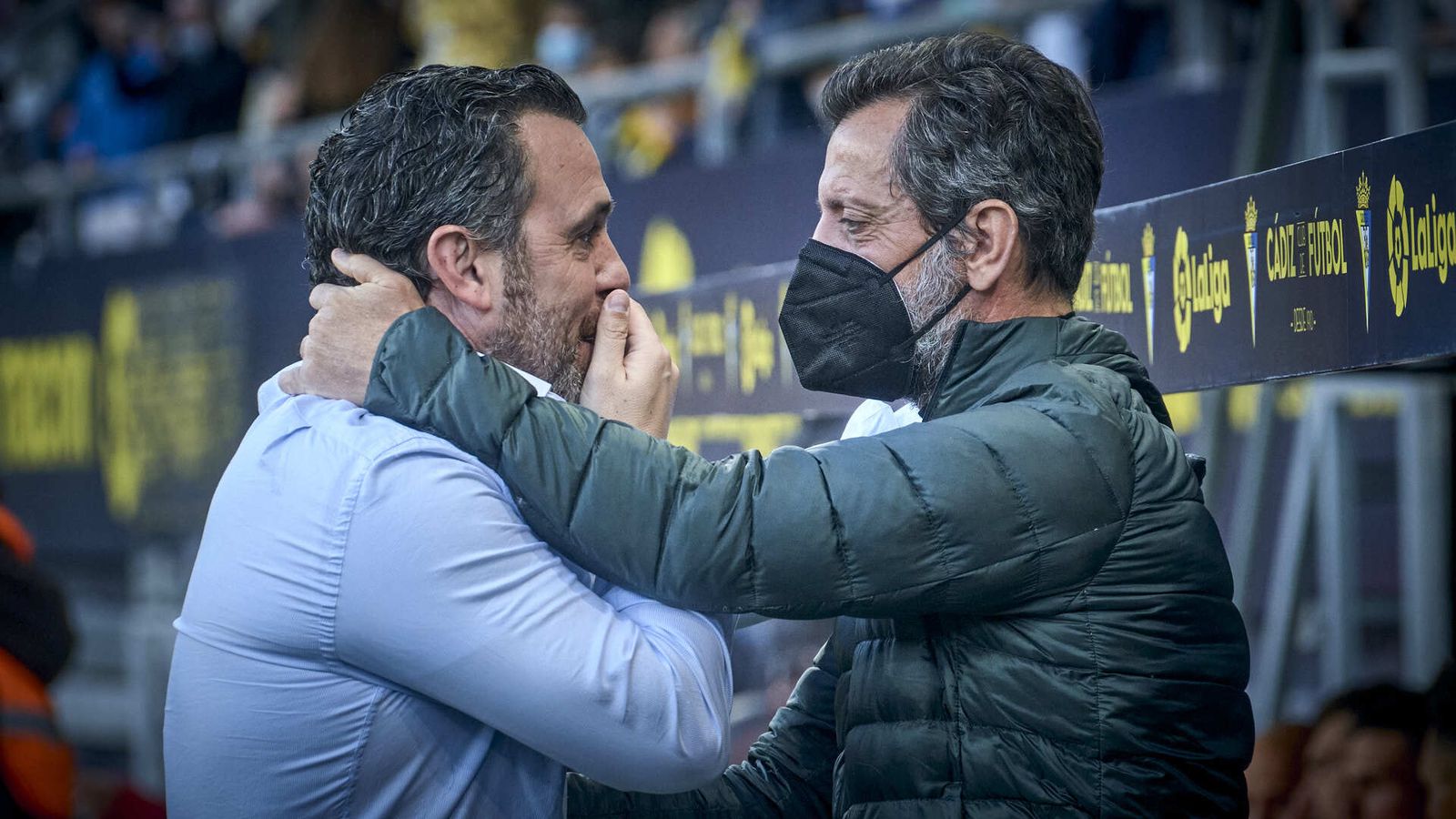 Partido de fútbol entre el Cádiz CF y el Getafe CF.