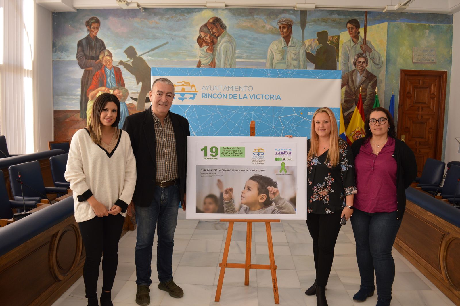 Presentación del  Día Mundial para la Prevención del Abuso y la Violencia Infantil en Rincón de la Victoria.