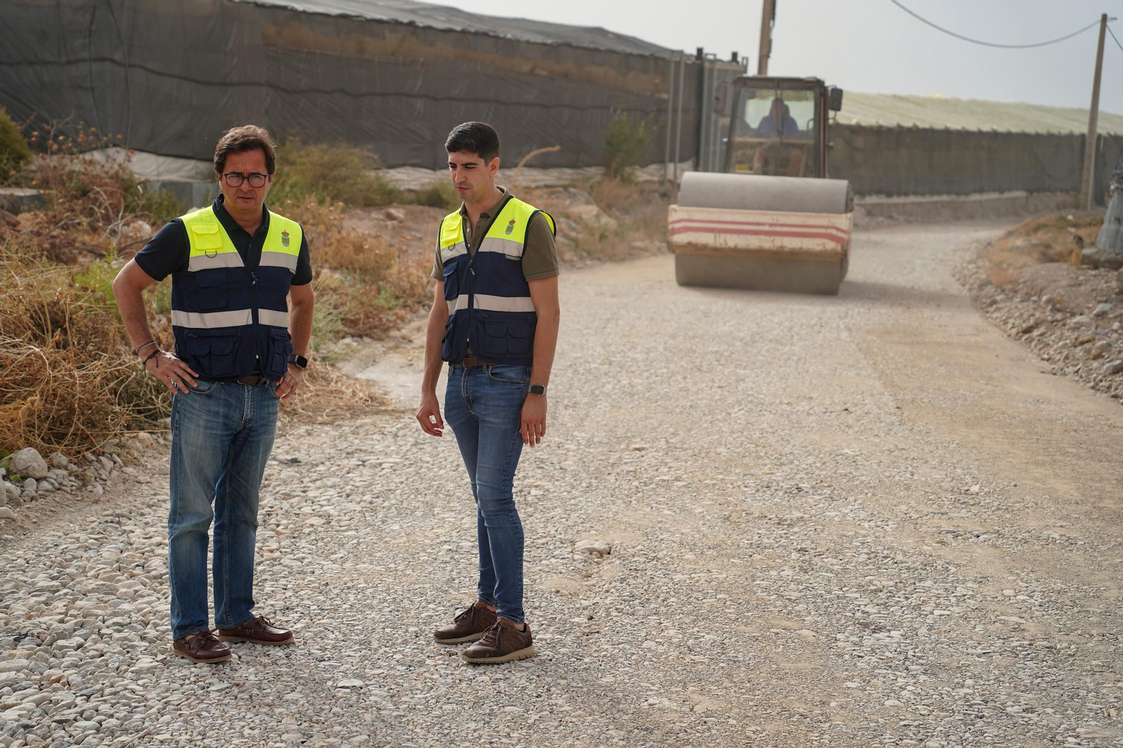 Trabajos de acondicionamiento de los caminos por los que pasarán los peregrinos.