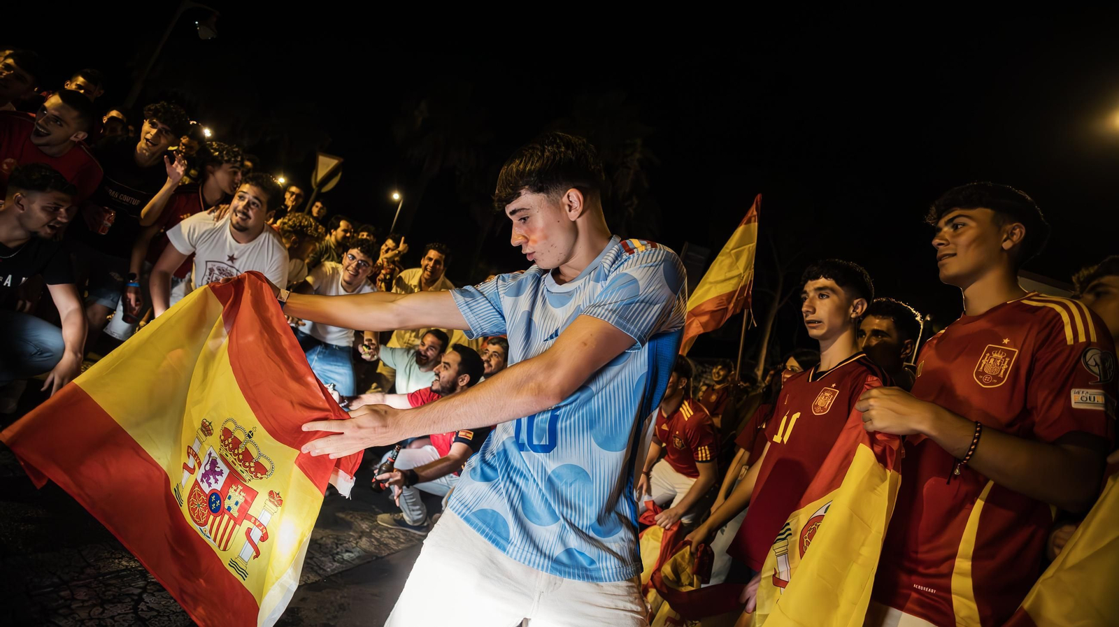 Imágenes de la celebración en Jerez del triunfo de España en la Eurocopa