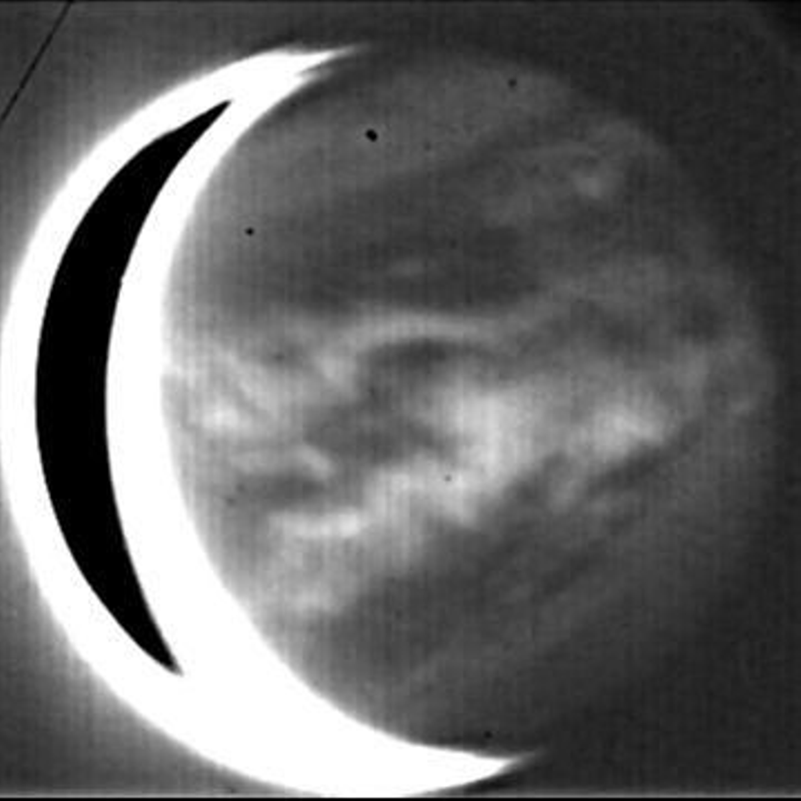 Imagen de Venus tomada desde el telescopio IRTF ubicado en Mauna Kea (Hawaii, Estados Unidos)