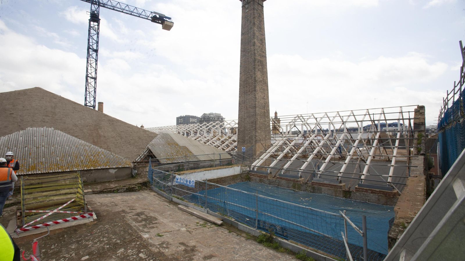 Evolución de las obras en la cubierta del histórico inmueble.