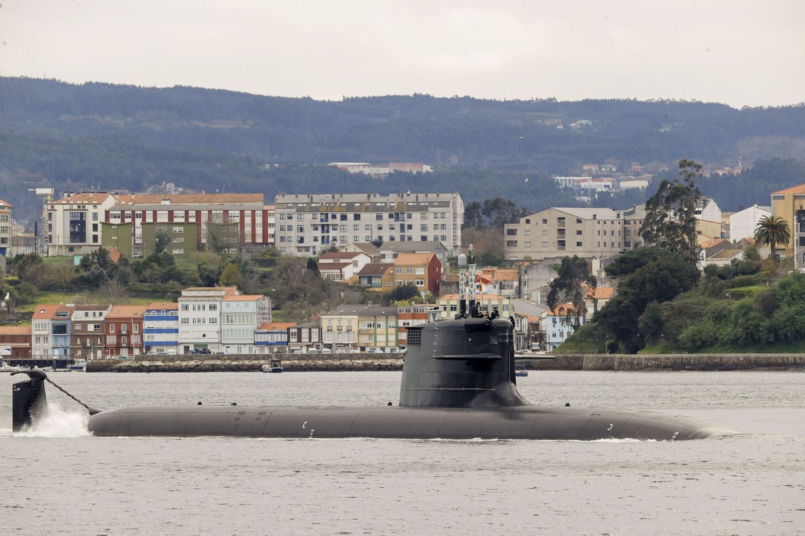 El submarino S-81 'Isaac Peral' en Ferrol.