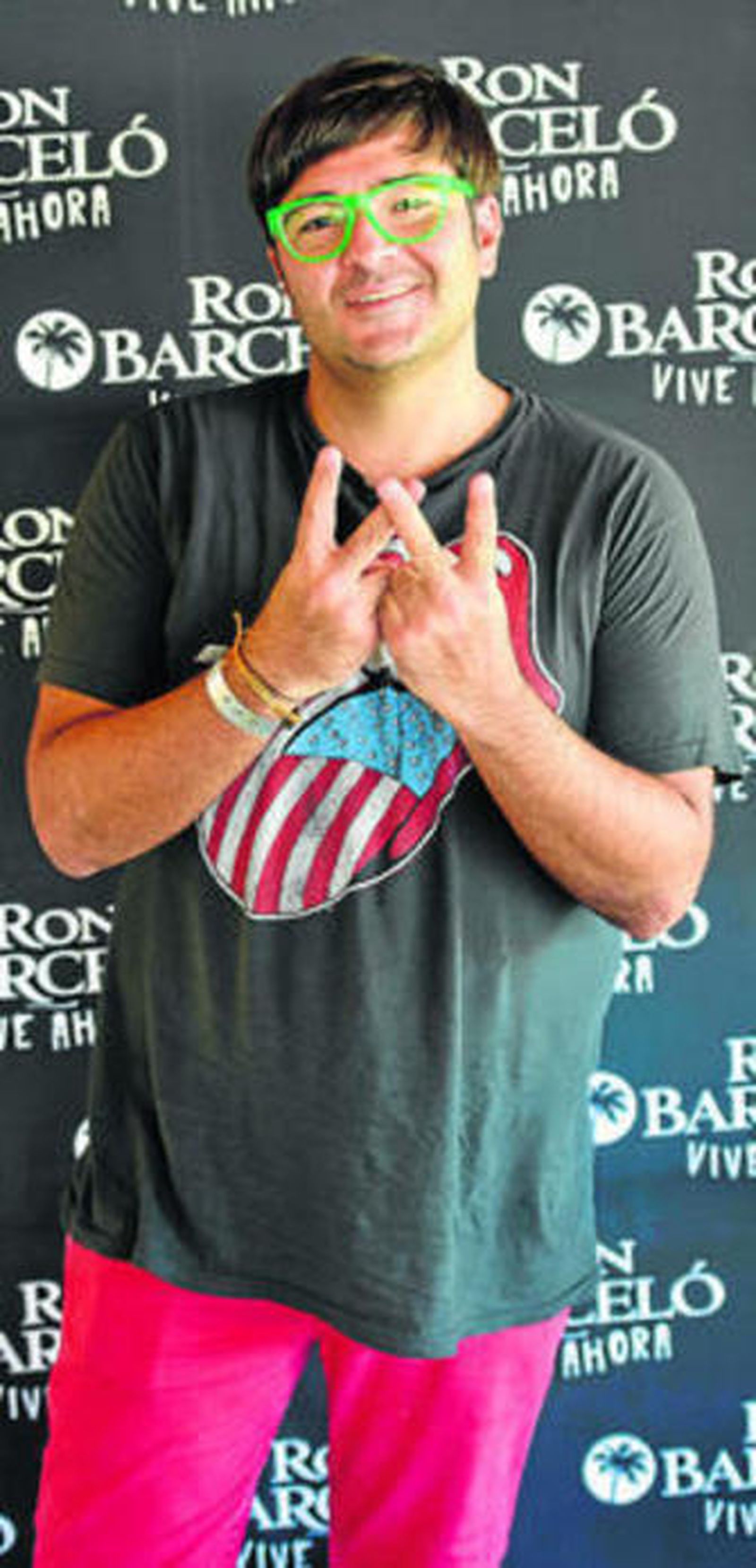 Wally López, antes de su actuación en la playa Cabeza de Toro.