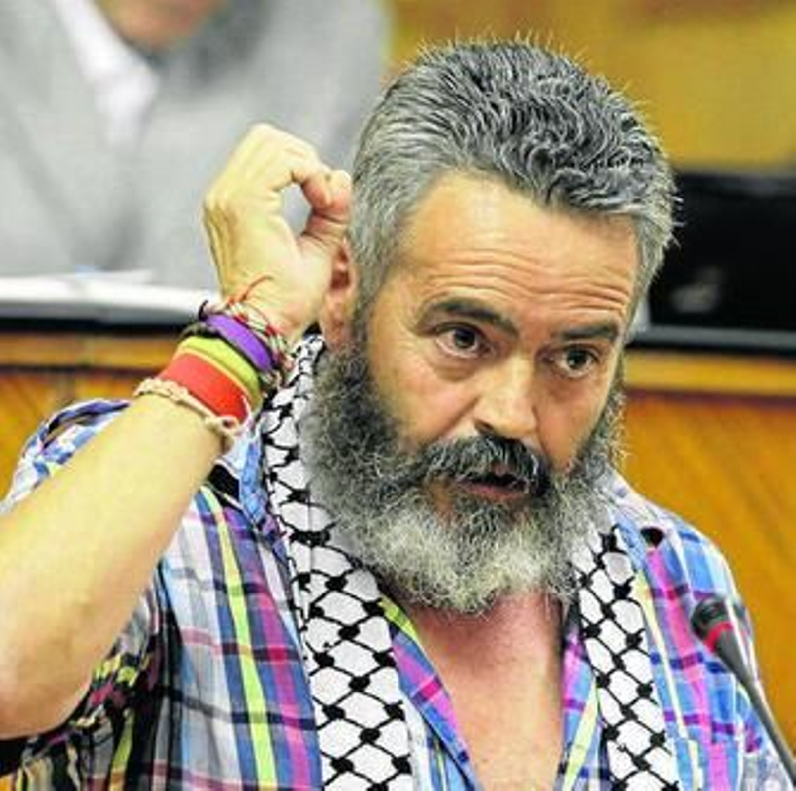 Juan Manuel Sánchez Gordillo, en el Parlamento.