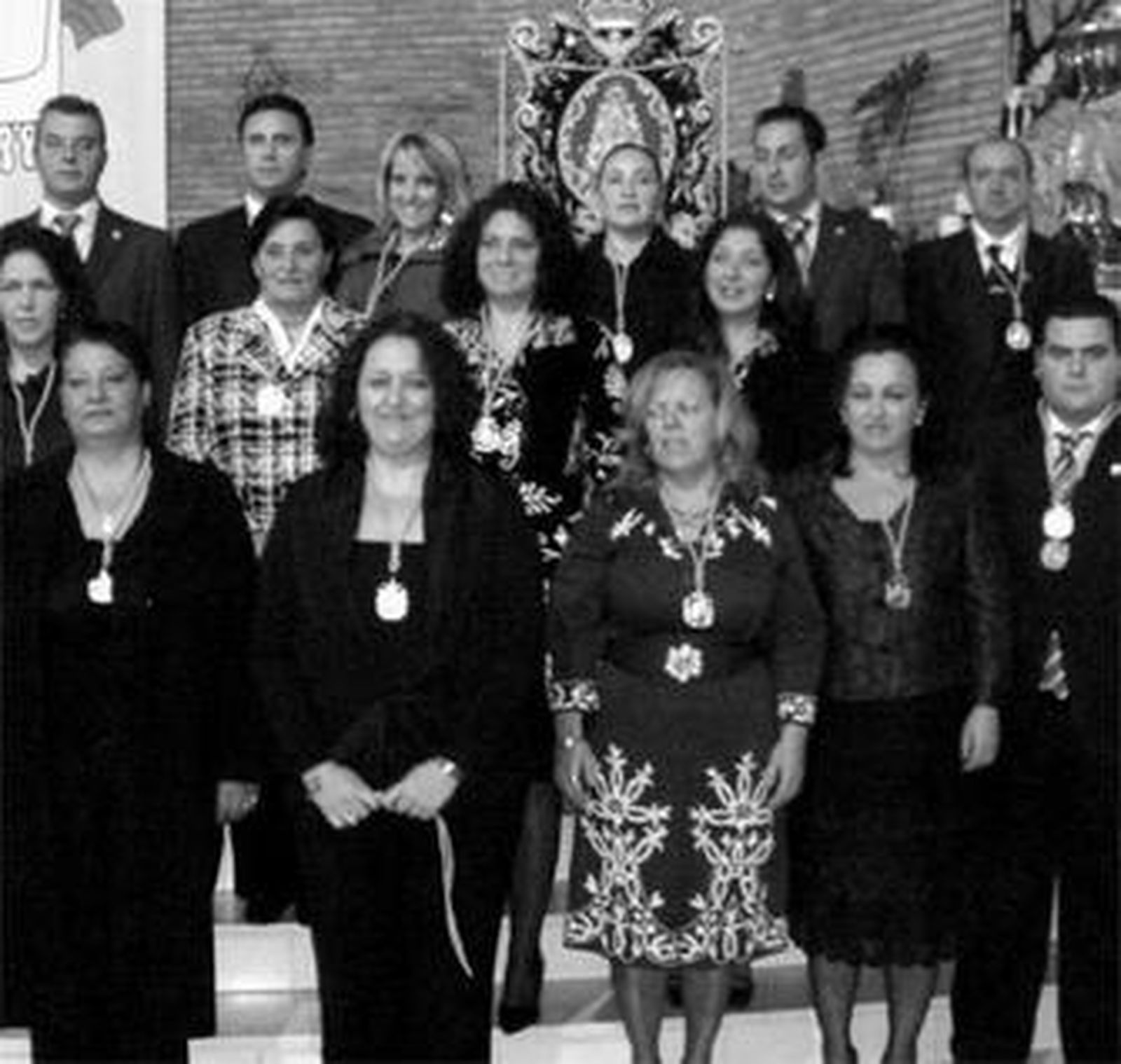 La nueva junta de gobierno de la Hermandad de Punta Umbría.