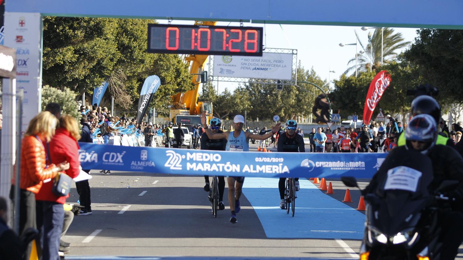 El Mouzaiz, en la llegada.