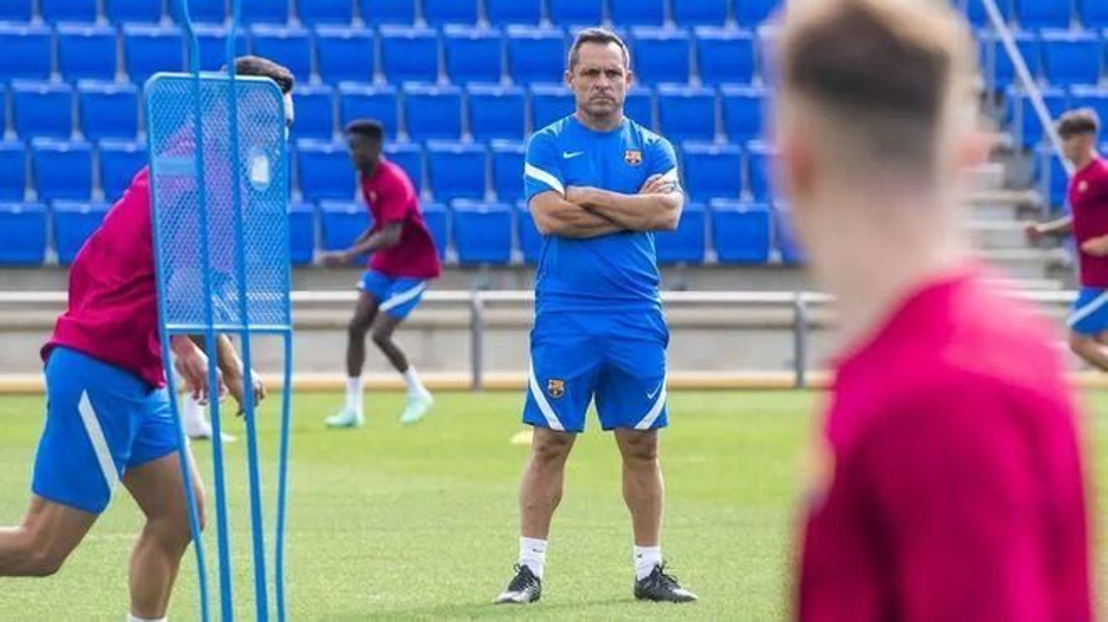 Sergi Barjuán, entrenador del Barcelona B