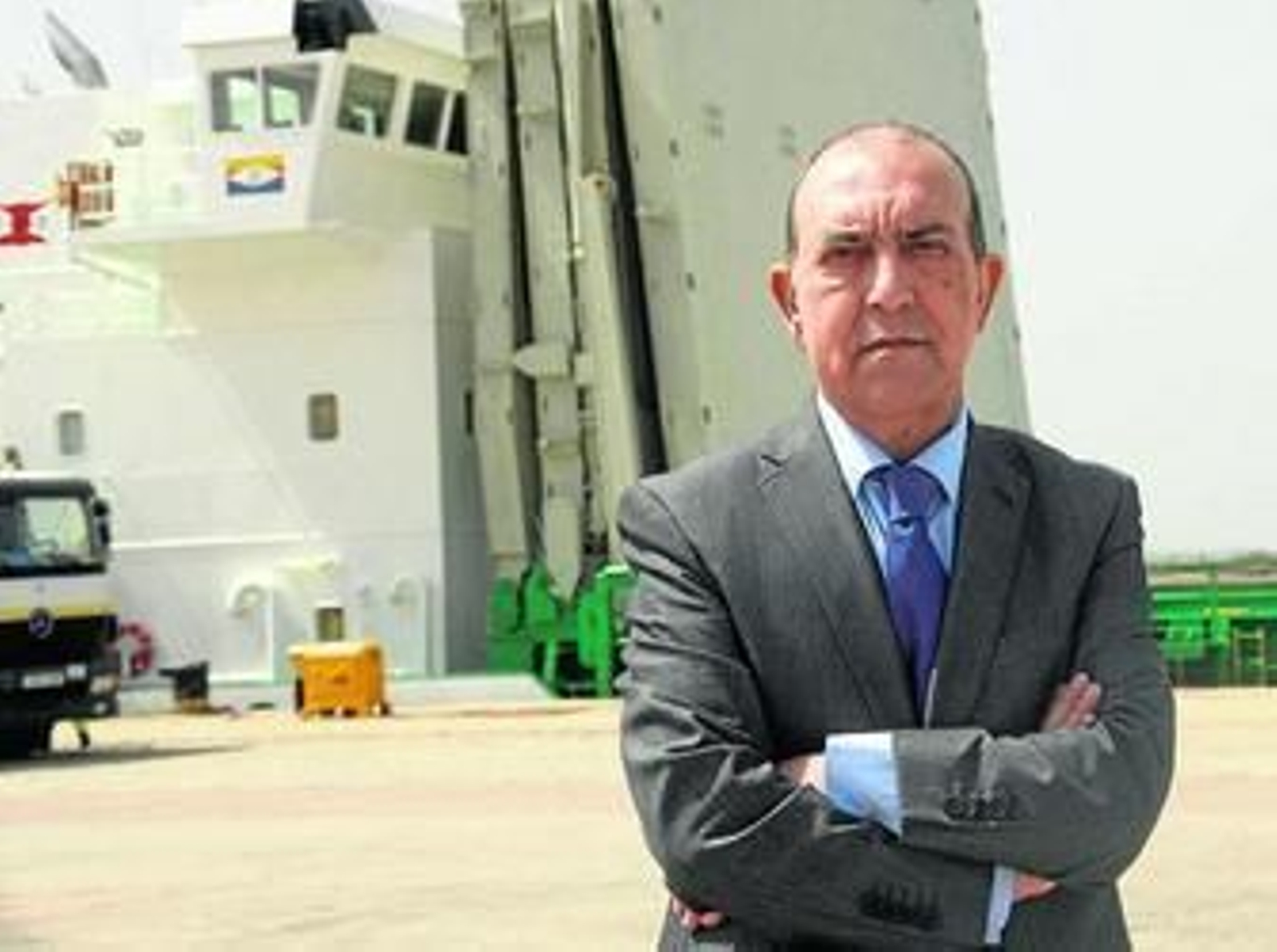 José Cejudo, en el Puerto de Huelva.