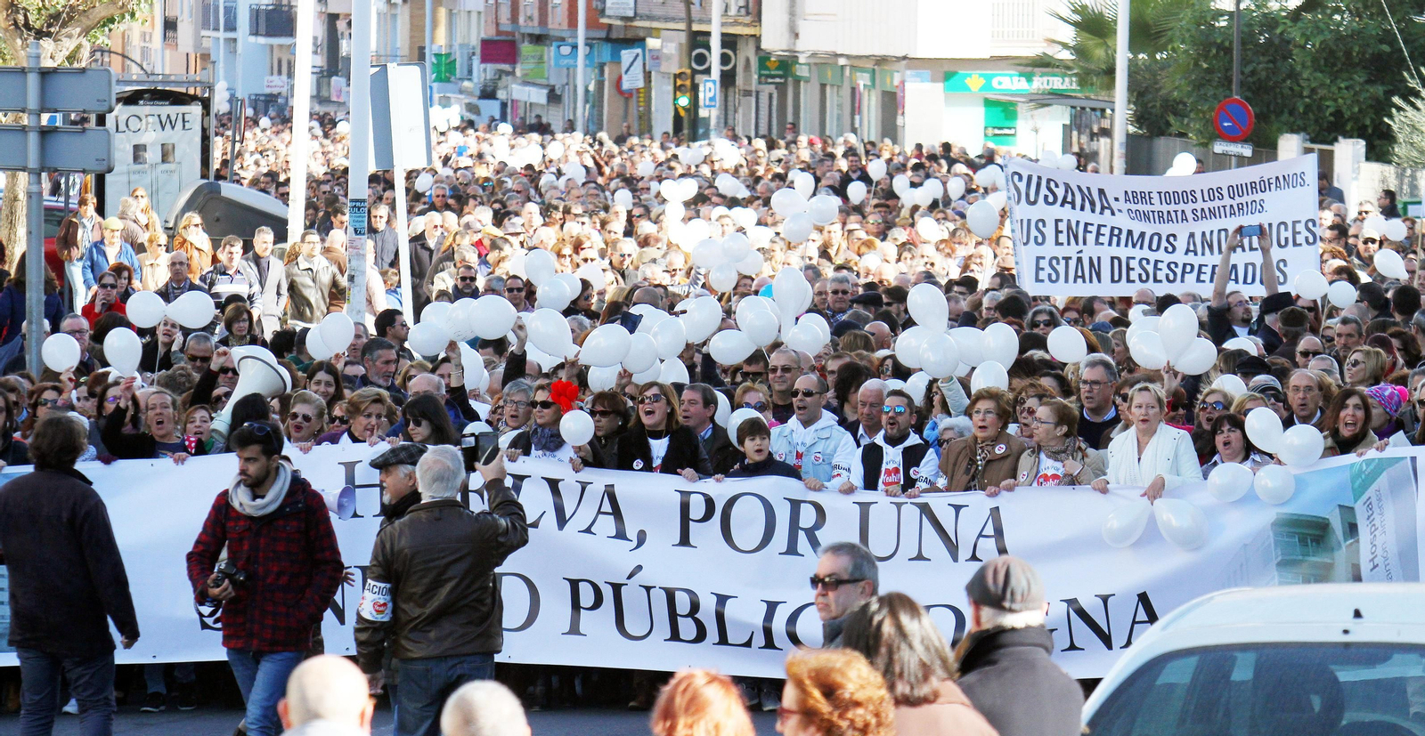 La marea blanca, en Huelva