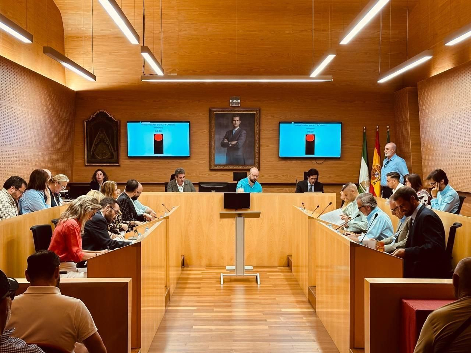 Una imagen del último pleno municipal. Una imagen del último pleno municipal.