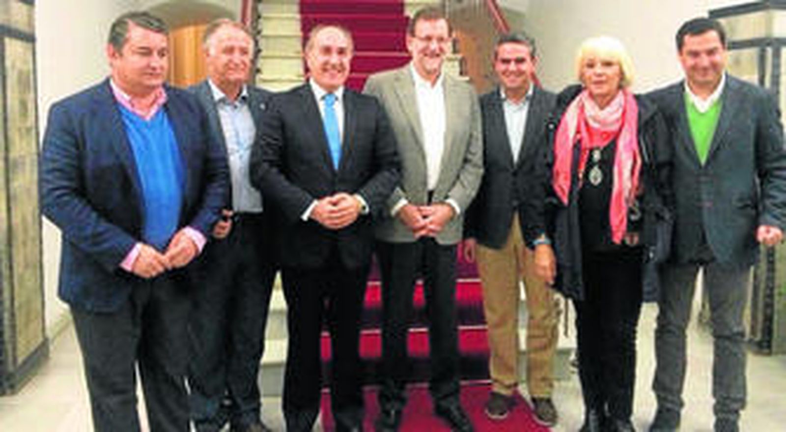 Foto de familia del PP gaditano con el actual presidente del Gobierno, Mariano Rajoy.