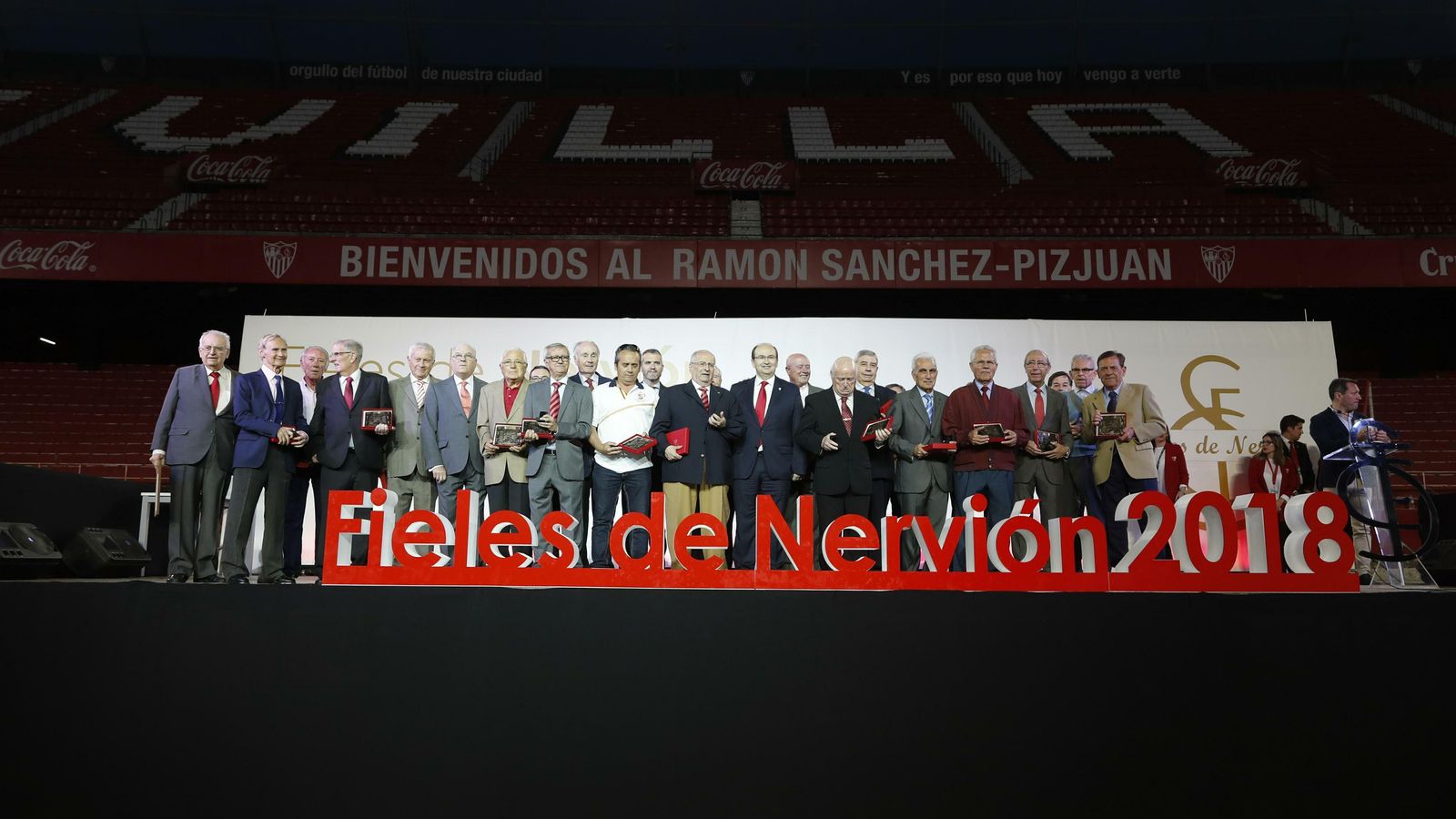 Una imagen del acto 'Fieles de Nervión' de la temporada pasada en el estadio.