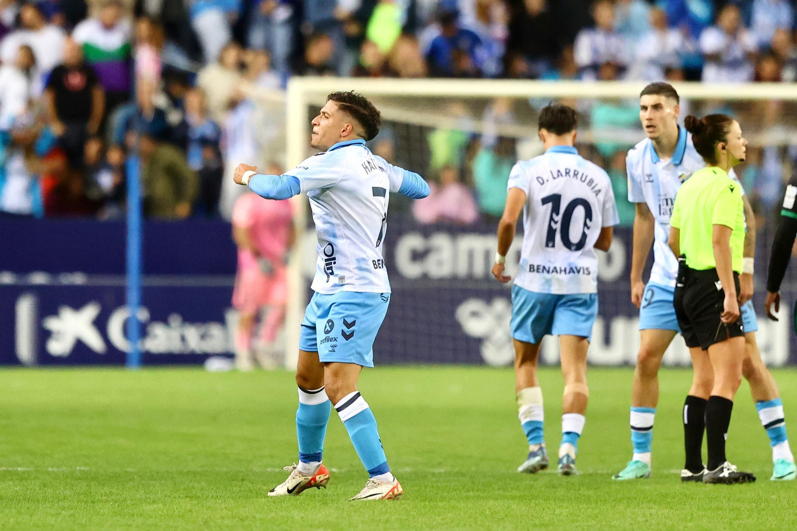 Haitam celebra su gol ante el Córdoba. Haitam celebra su gol ante el Córdoba.