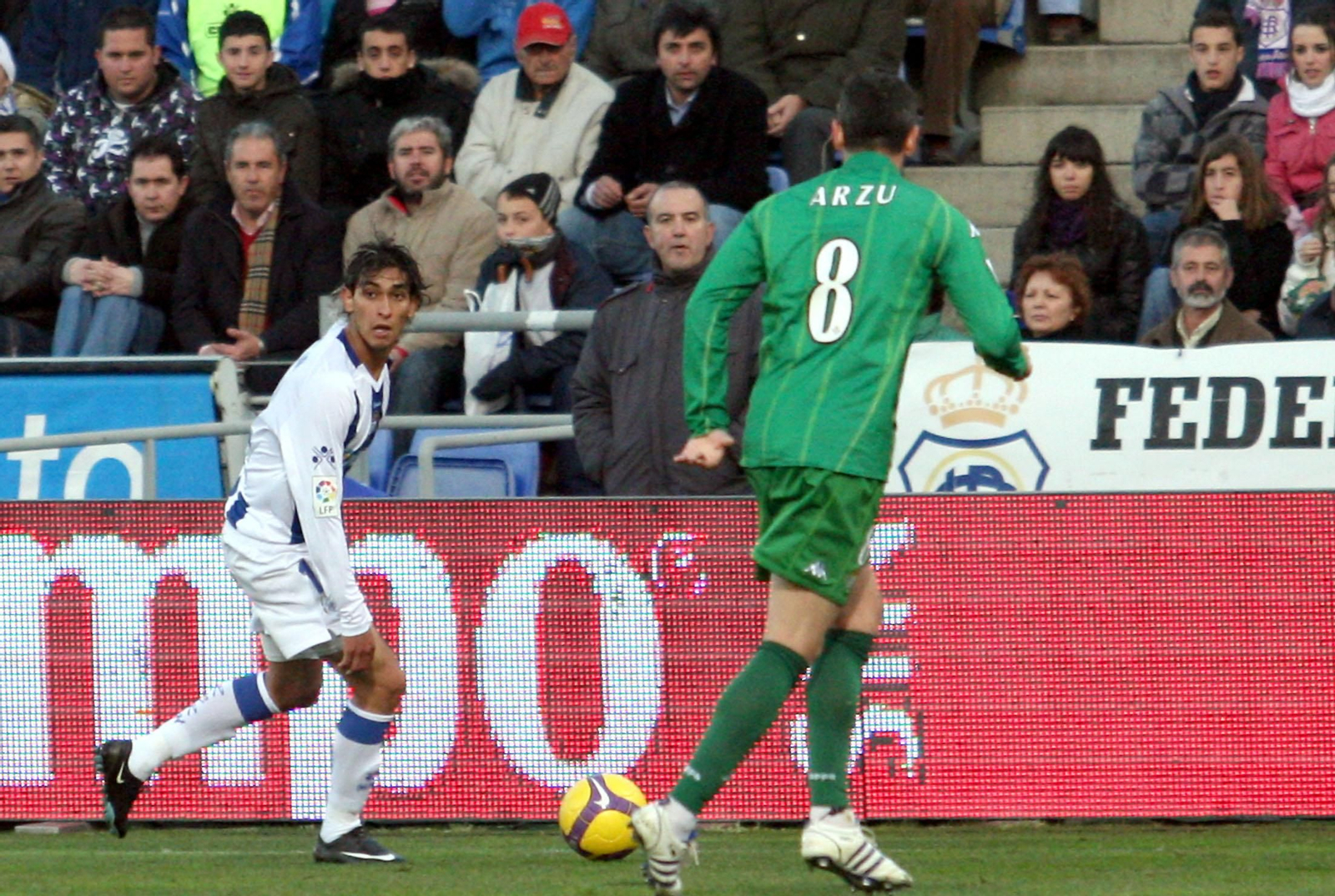 Arzu, durante una de sus visitas al Nuevo Colombino.