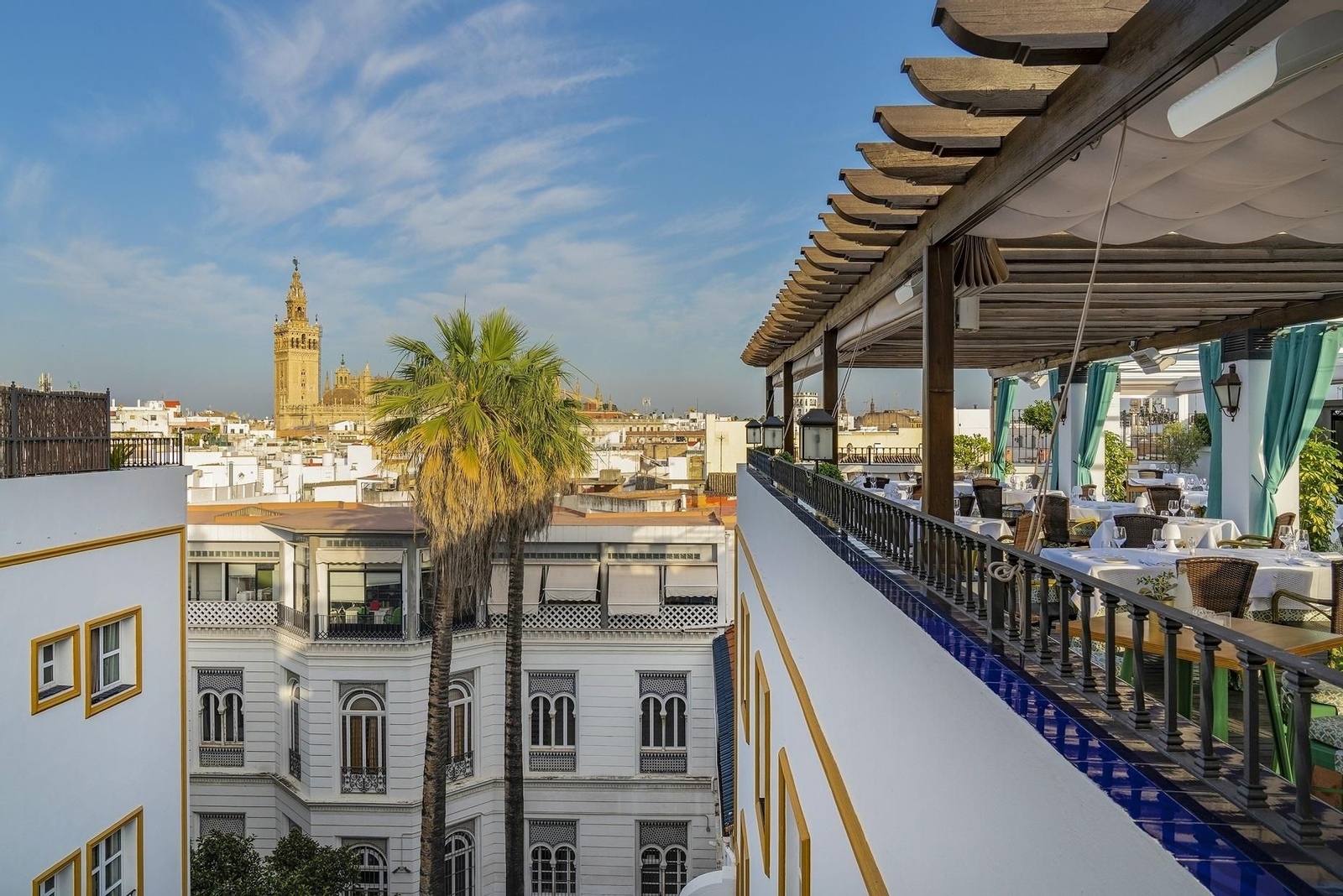 Vistas desde la terraza del Hotel Vincci La Rábida en Sevilla.