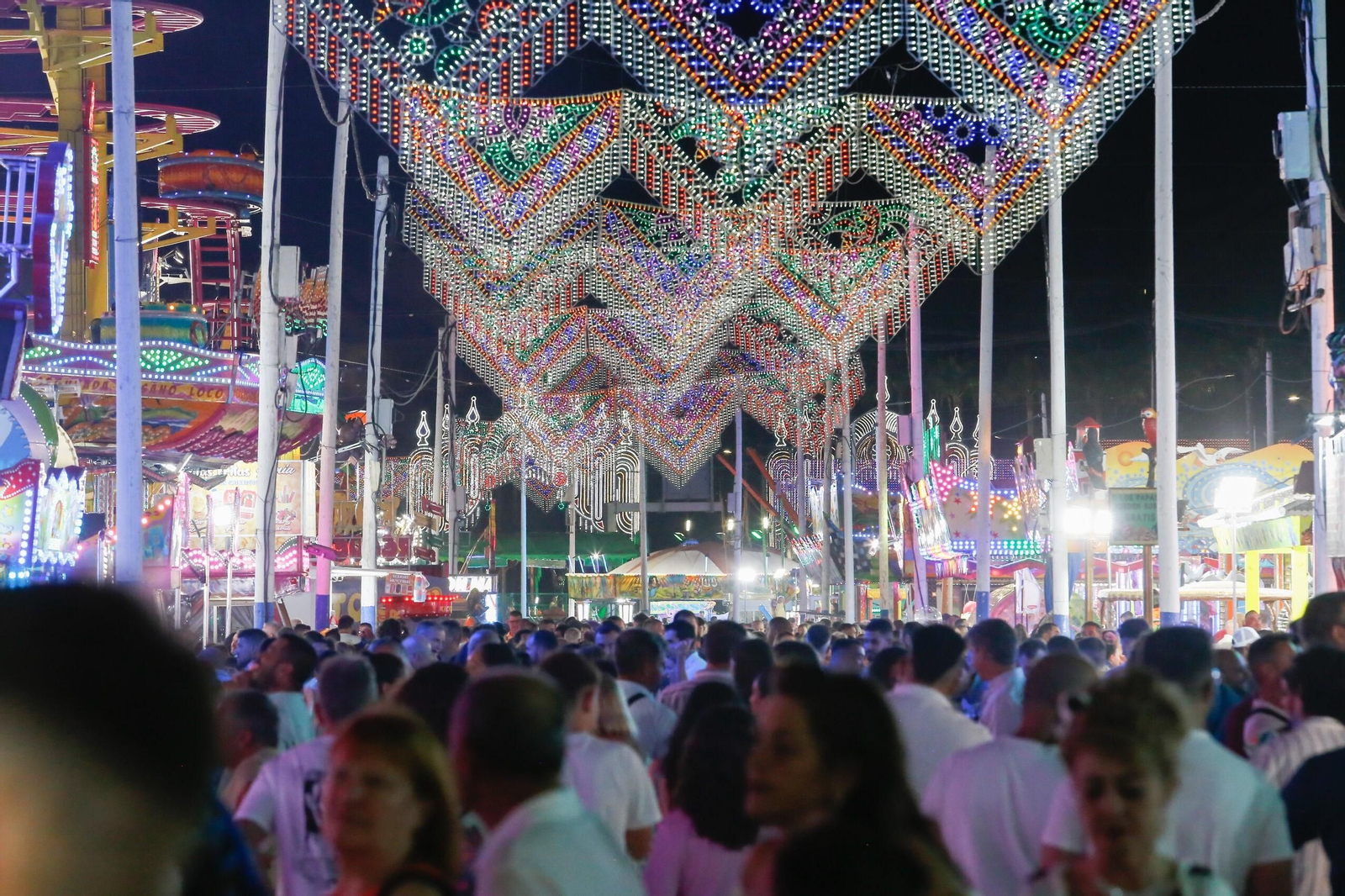 Iluminación de la Feria de La Línea en 2024.