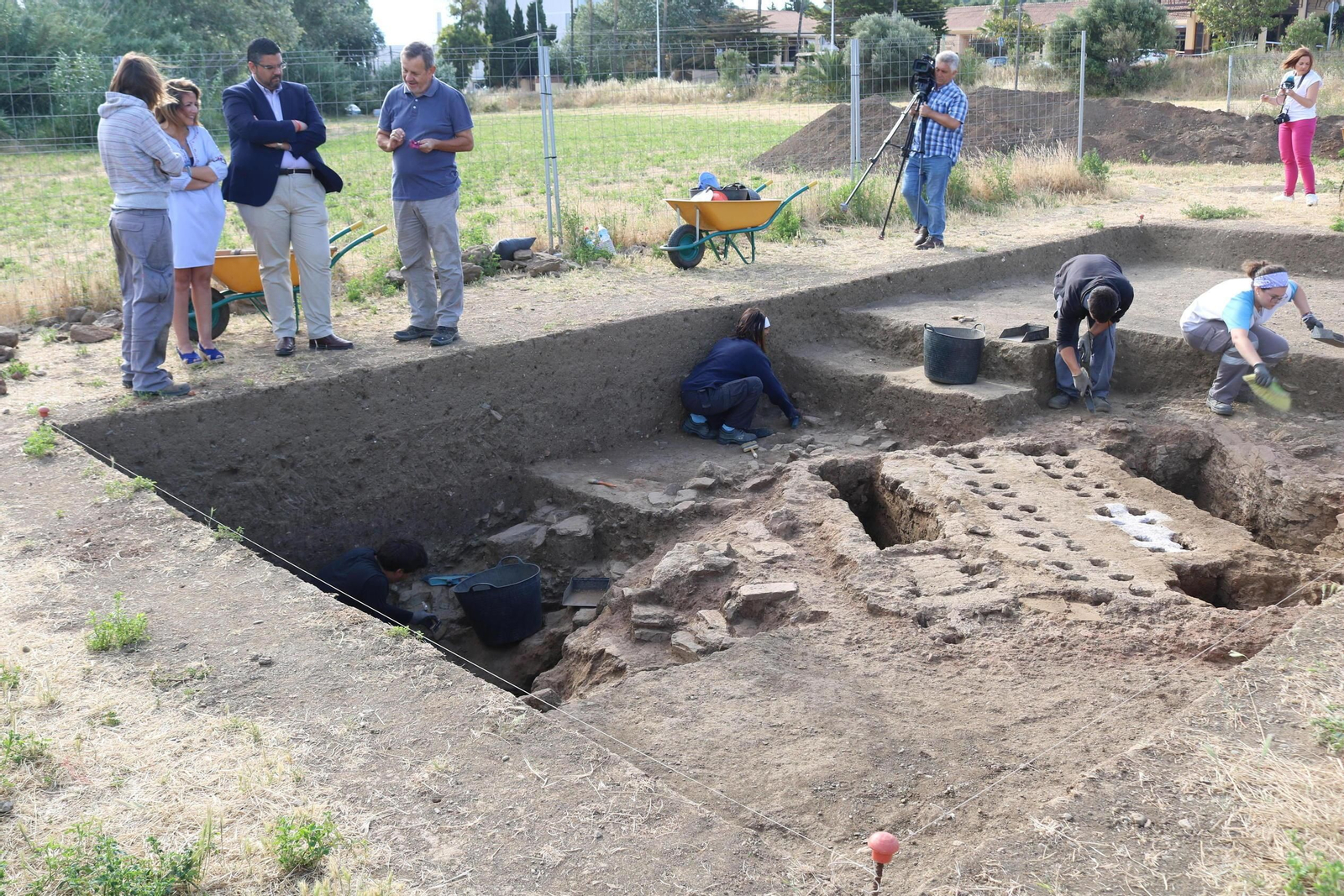 Restos arqueológicos hallados en la Finca de Acebedo.