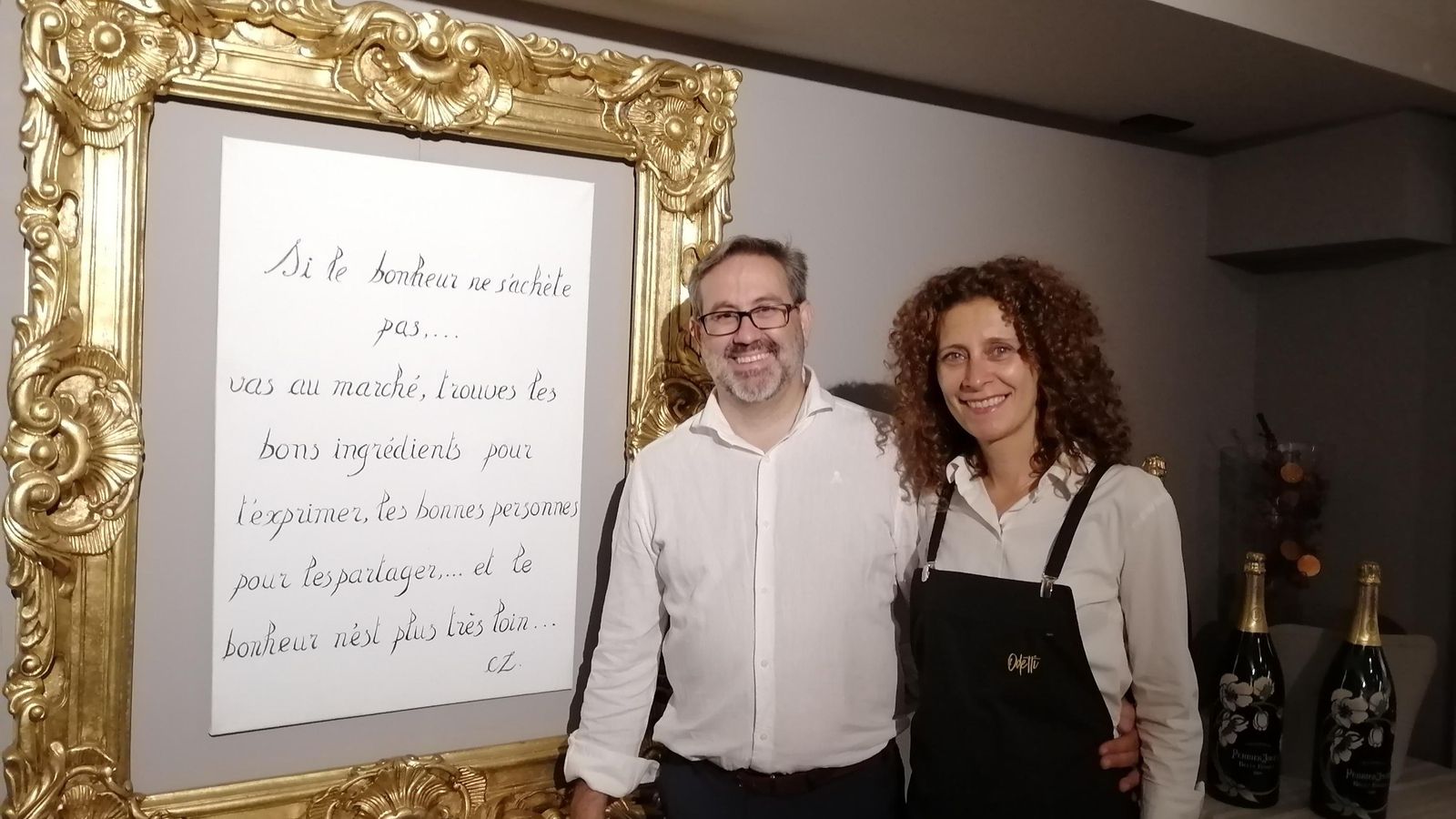 José Antonio Guillermo y Ana Castro en un rincón del Odetti Bistro