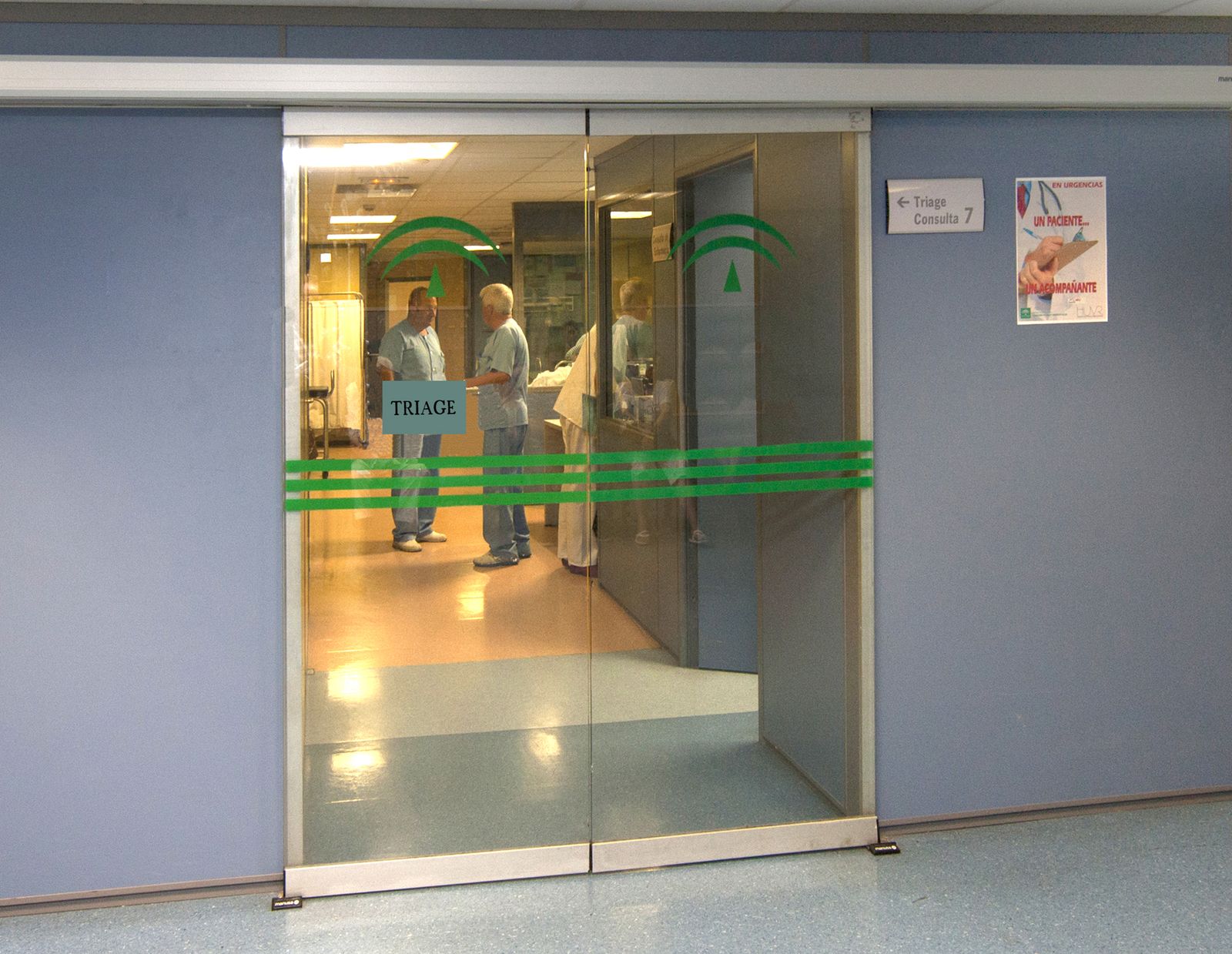 El acceso a una de las zonas de triage habilitadas para posibles contagiados de Covid-19.