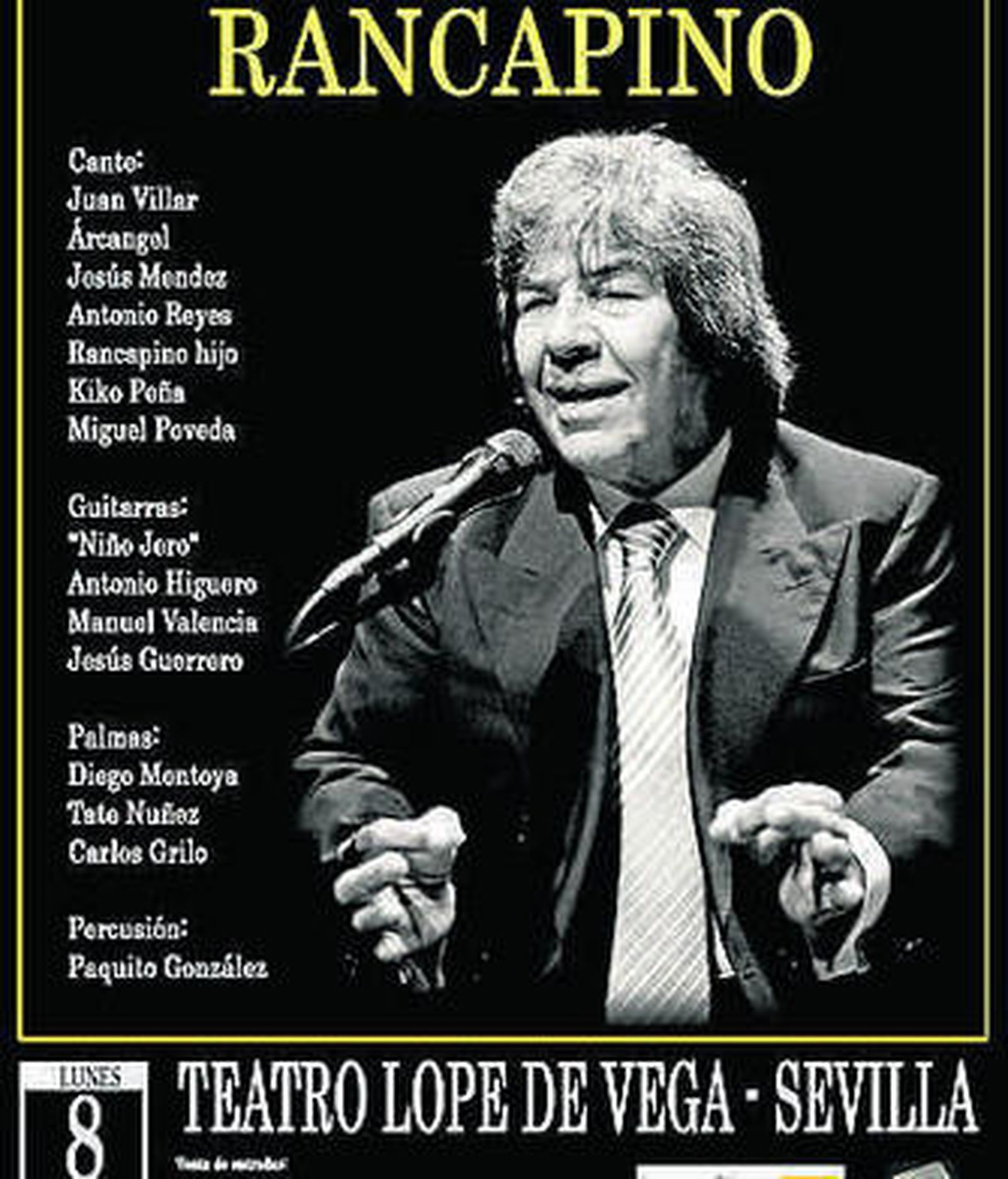 El cartel del homenaje.