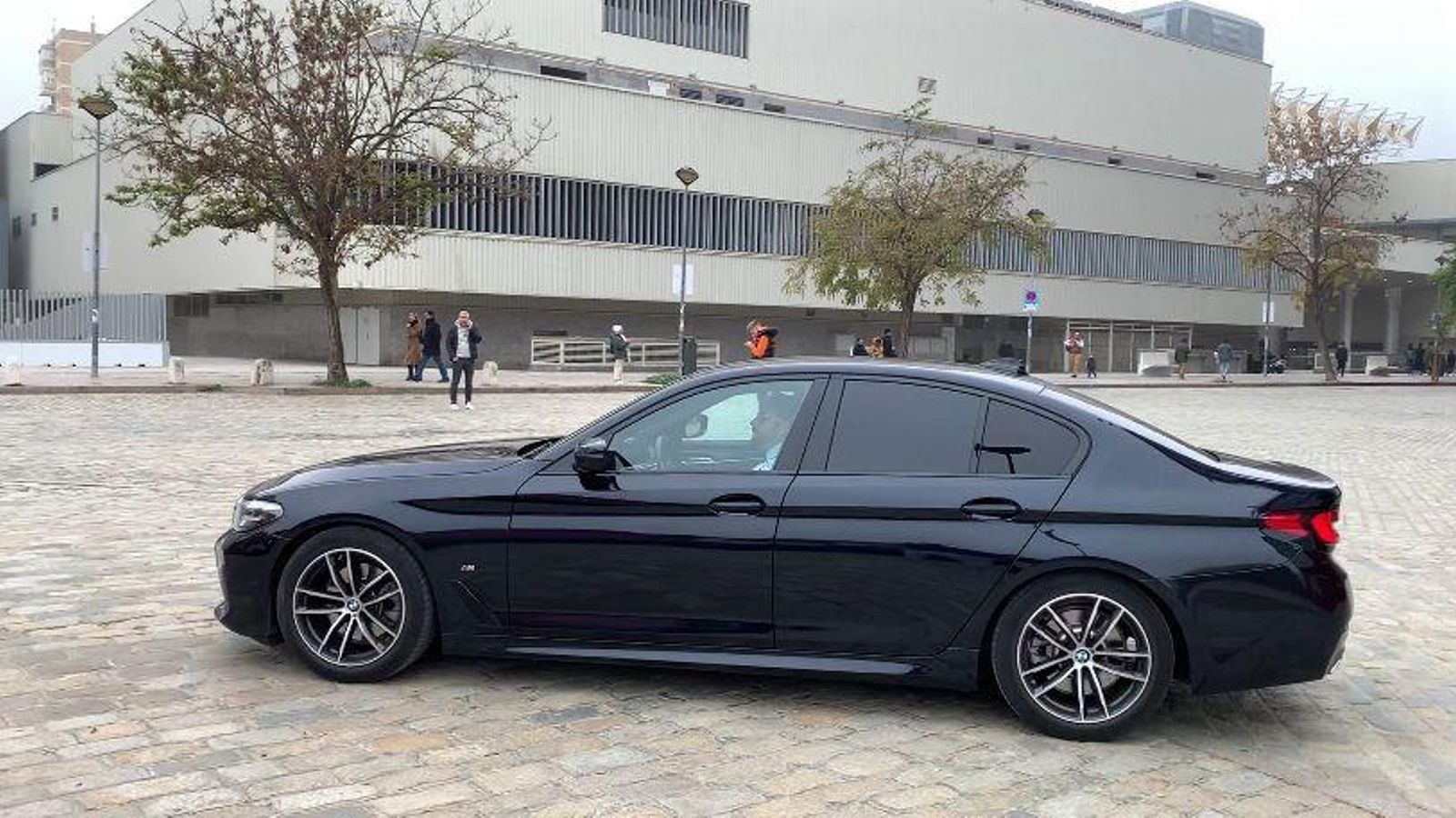 Salida de José María del Nido Carrasco del Ramón Sánchez-Pizjuán tras ser nombrado nuevo presidente del Sevilla