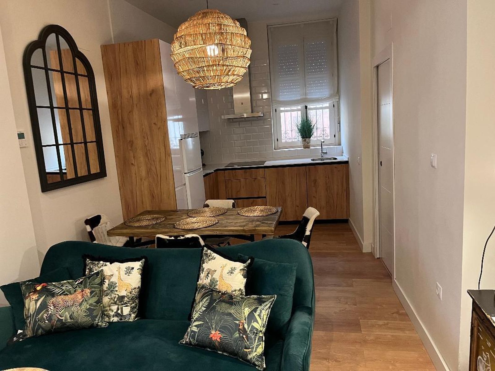 Salón, comedor y cocina ocupan un mismo espacio de la casa.