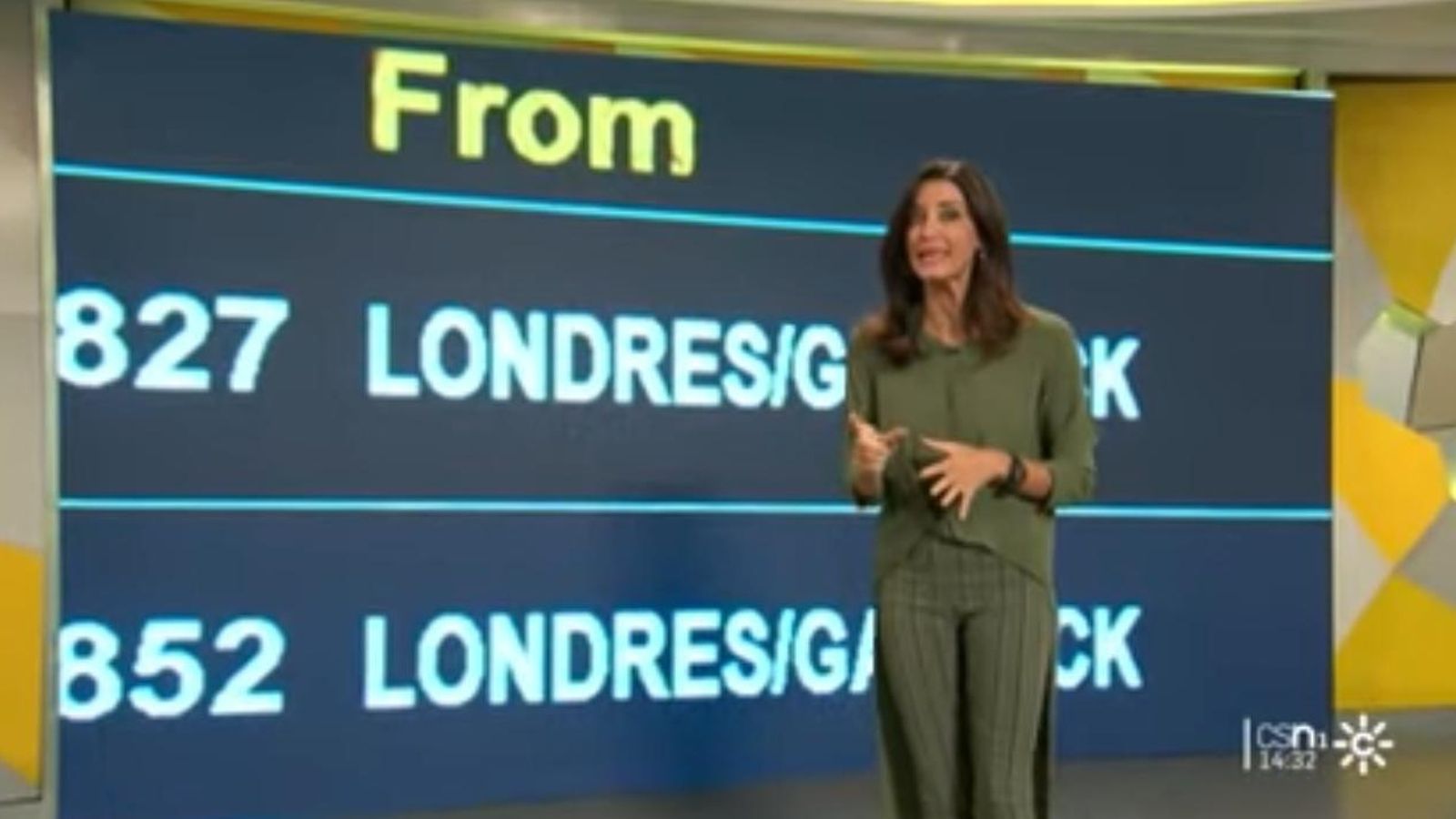 Ana Cristina Ramírez en el informativo de sobremesa este martes, primer día de huelga