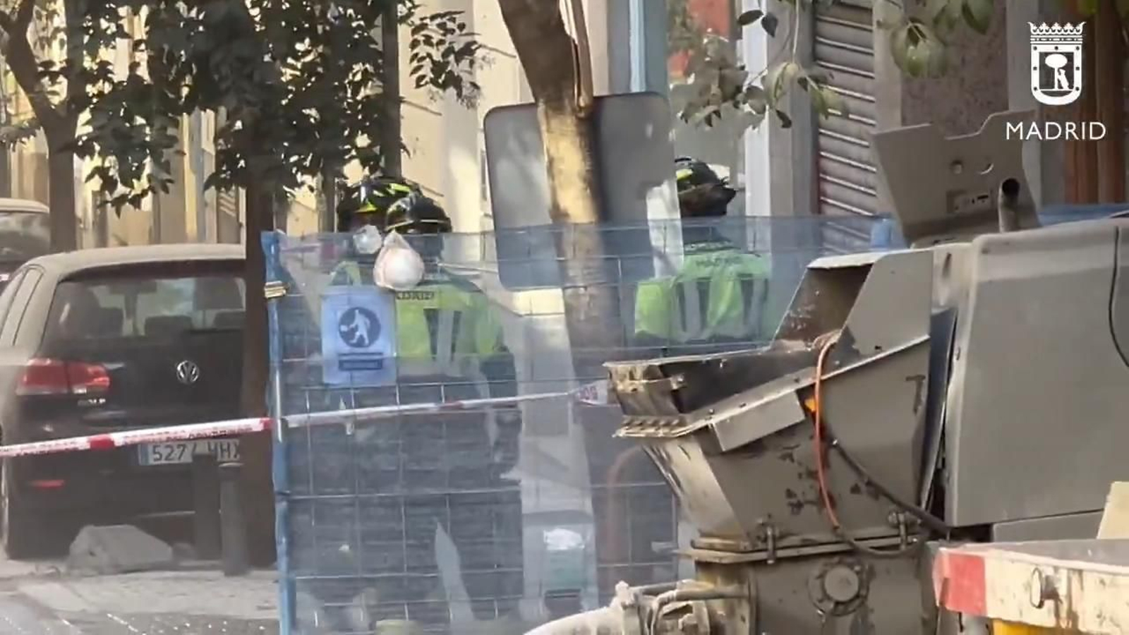 Un edificio en obras se derrumba en el centro de Madrid