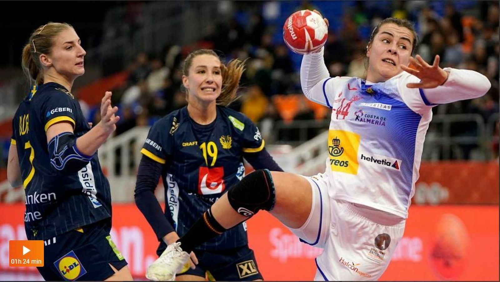 Un momento del España-Suecia