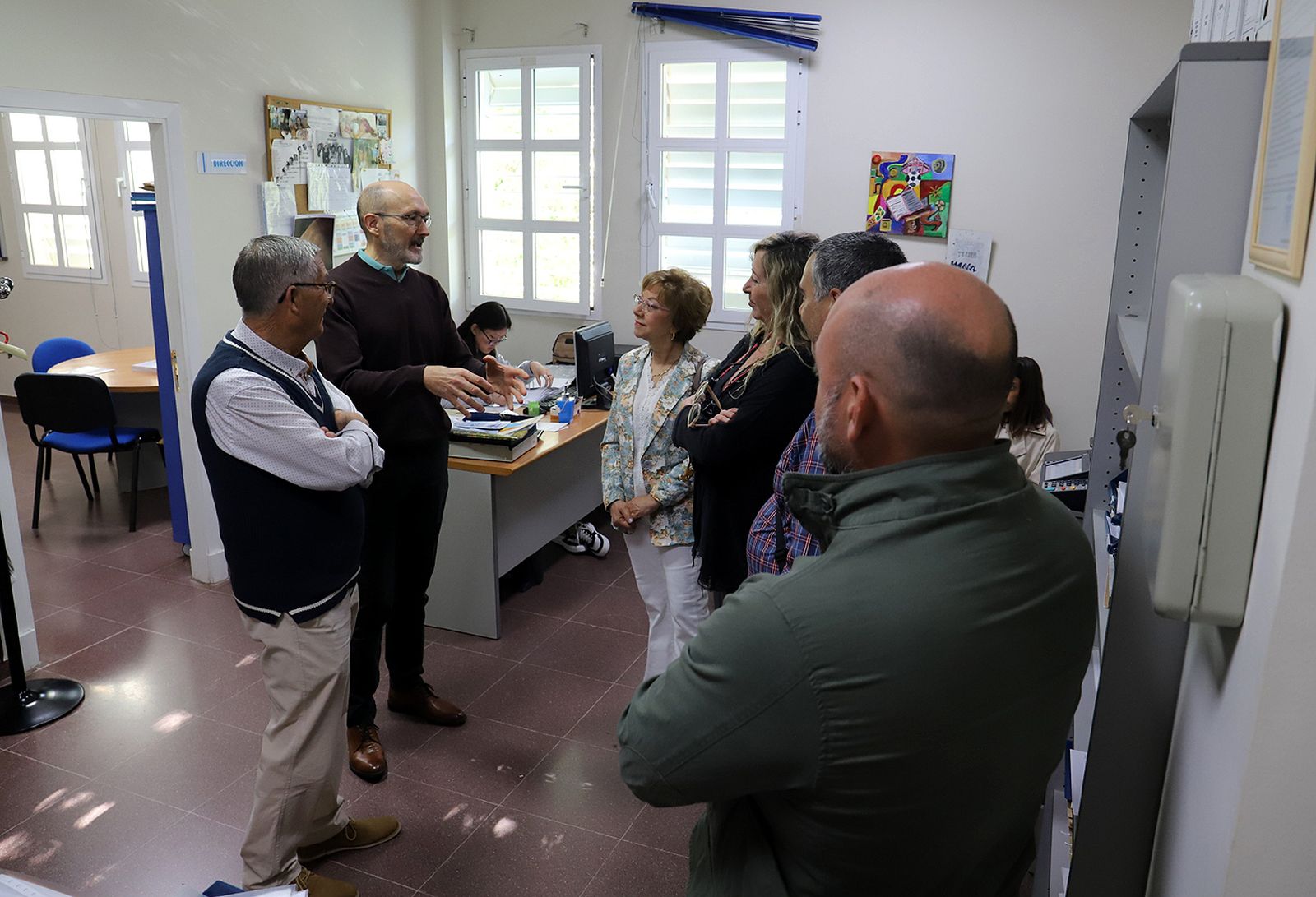 Carmen Collado, en la visita a Afemen.
