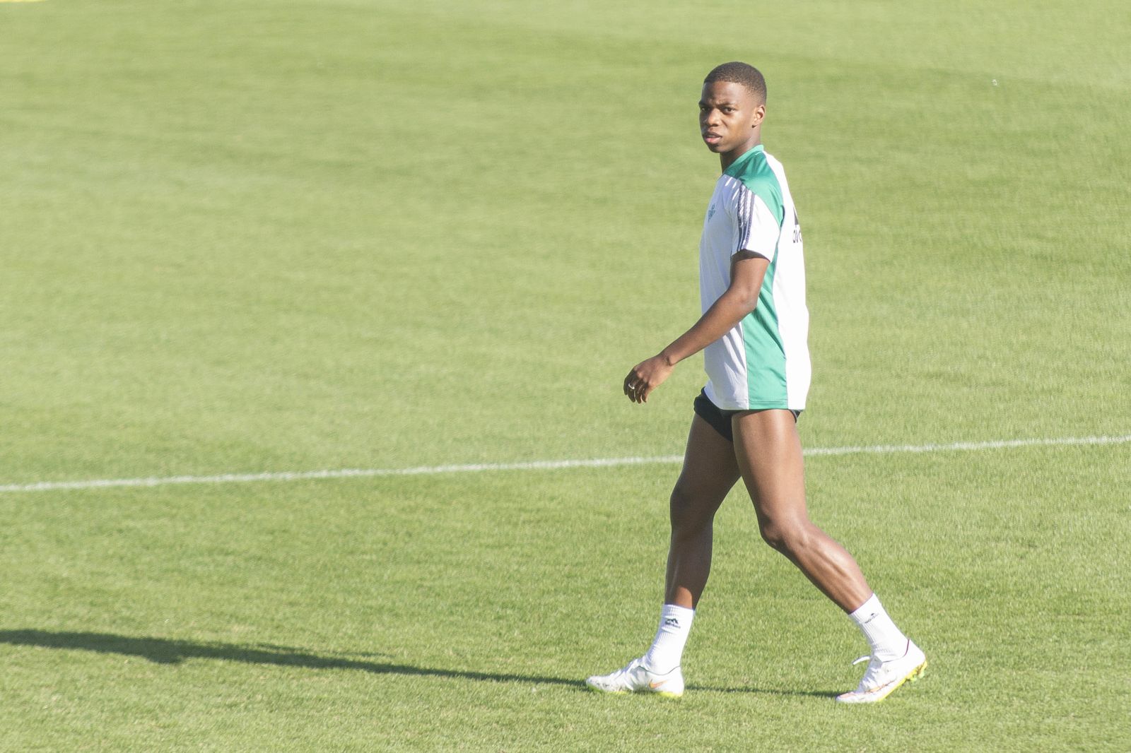 Musonda, en un ejercicio de la sesión.