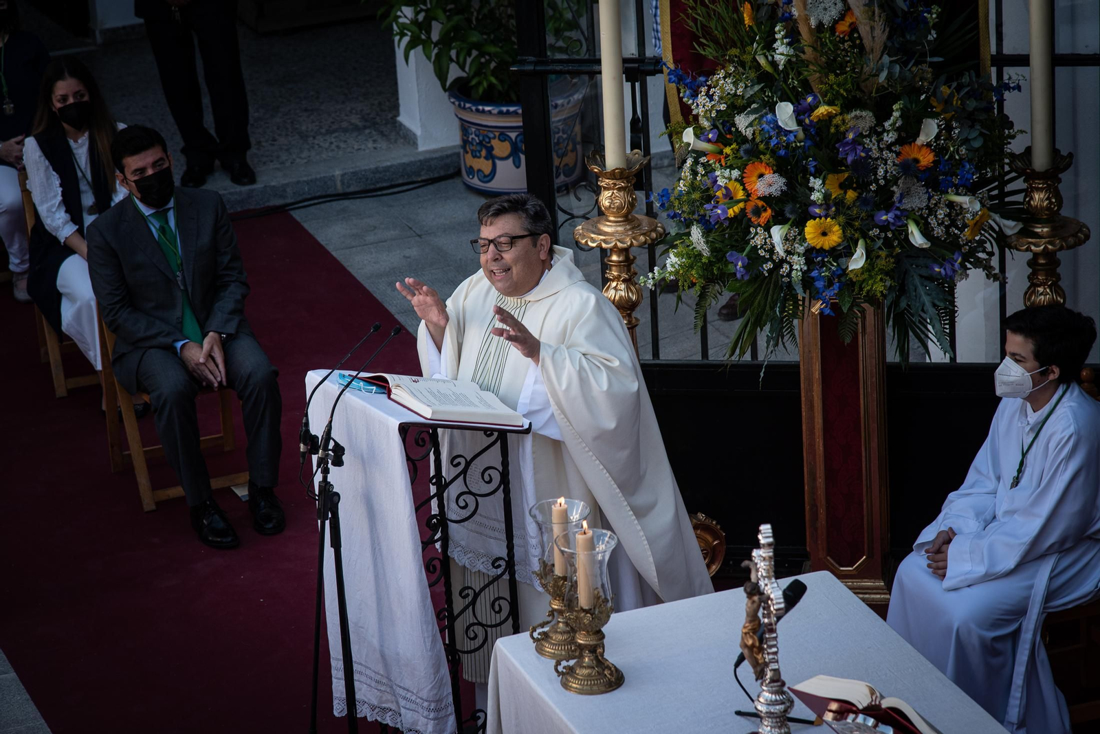 Imágenes de la misa de romeros de la Hermandad de Huelva