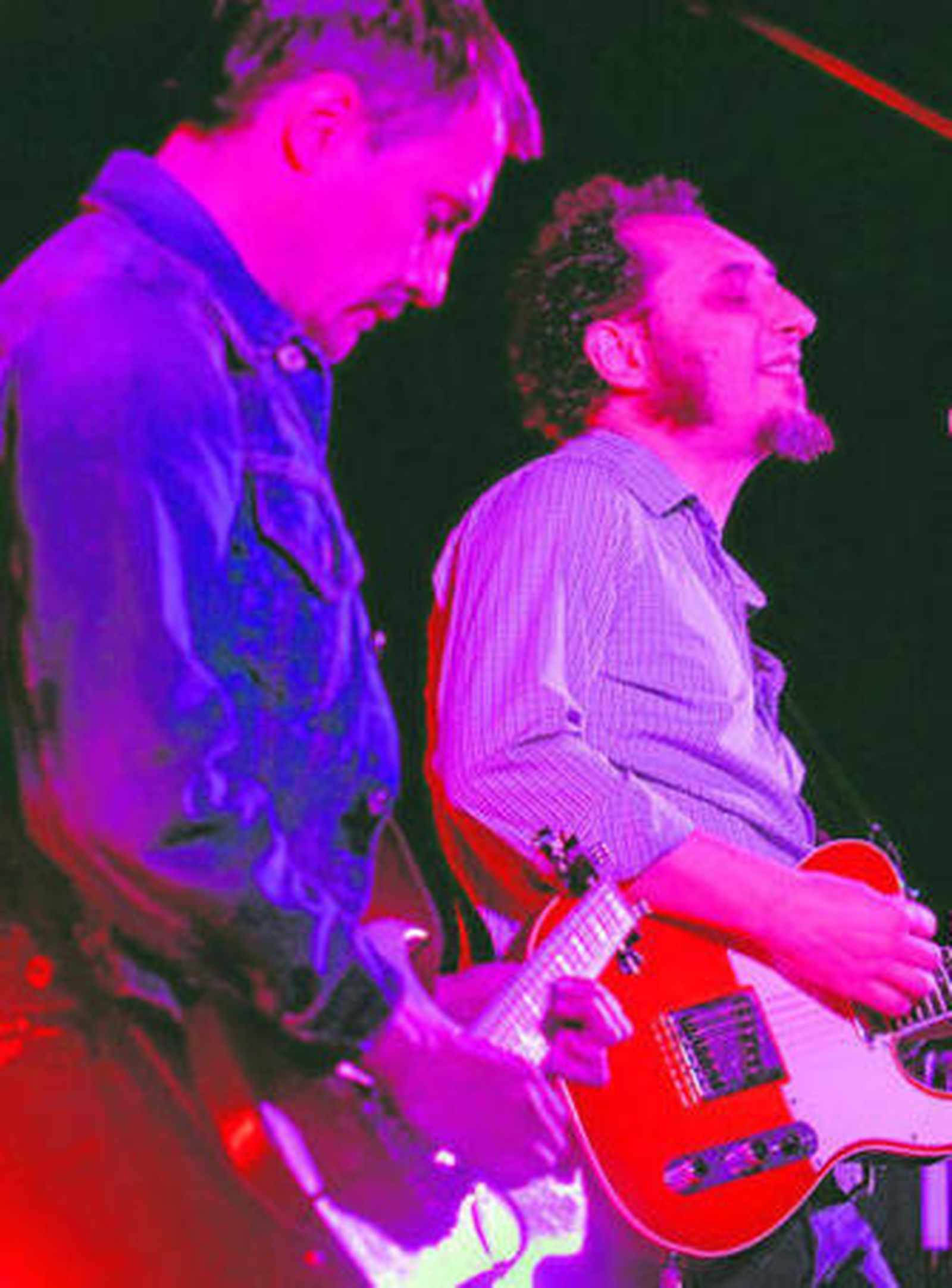 Jota y Florent de Los Planetas en su última actuación en Andalucía.