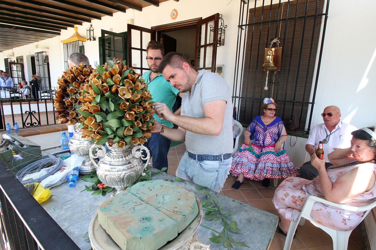 Ambiente en la aldea del Rocío.
