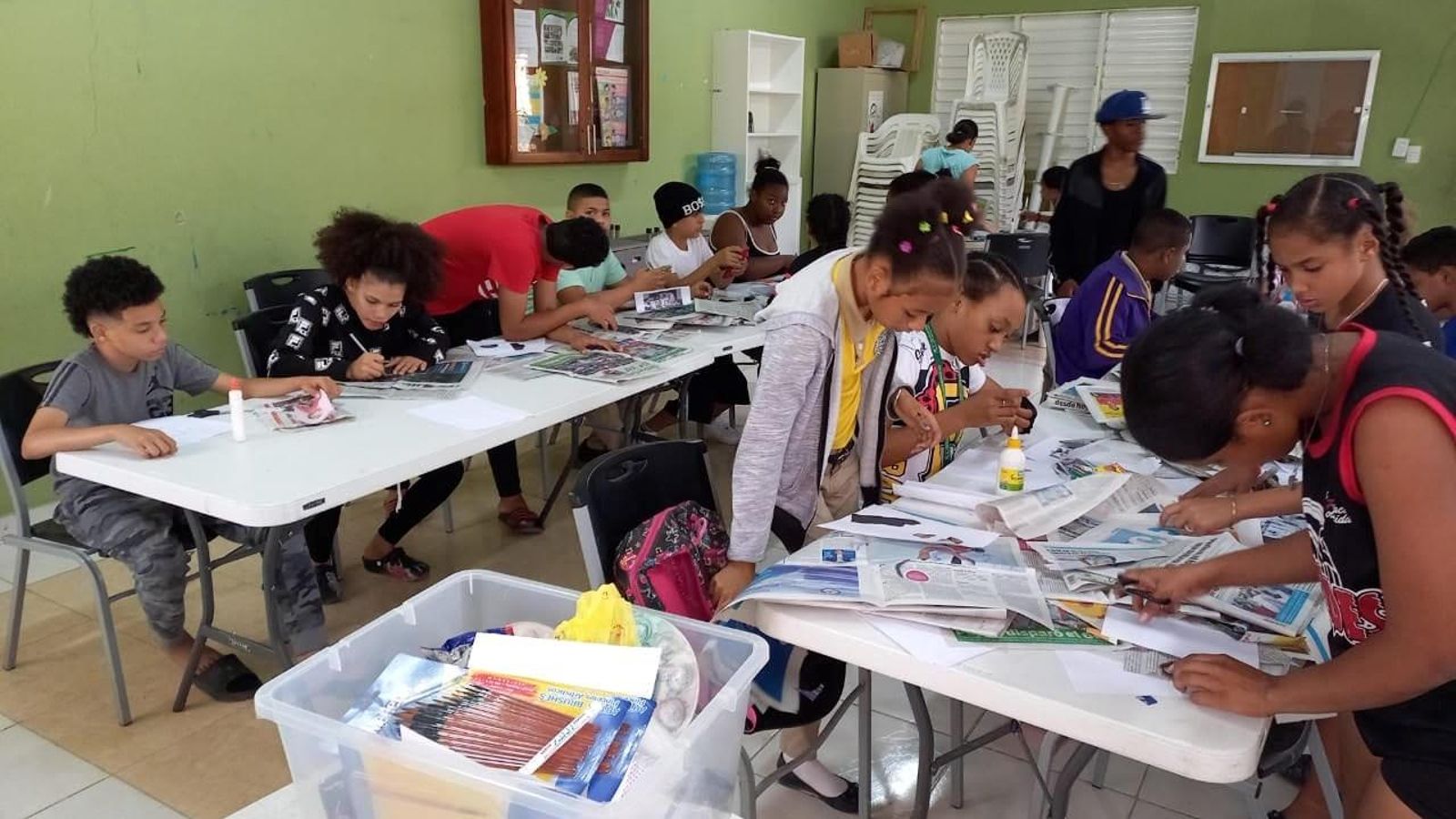 Los pequeños en un aula del centro de República Dominicana.