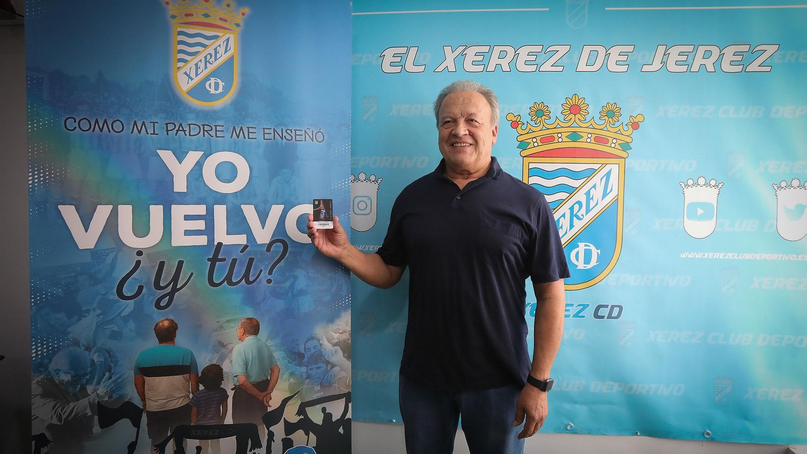 Pedro Pacheco, el día que se hizo socio del Xerez CD.