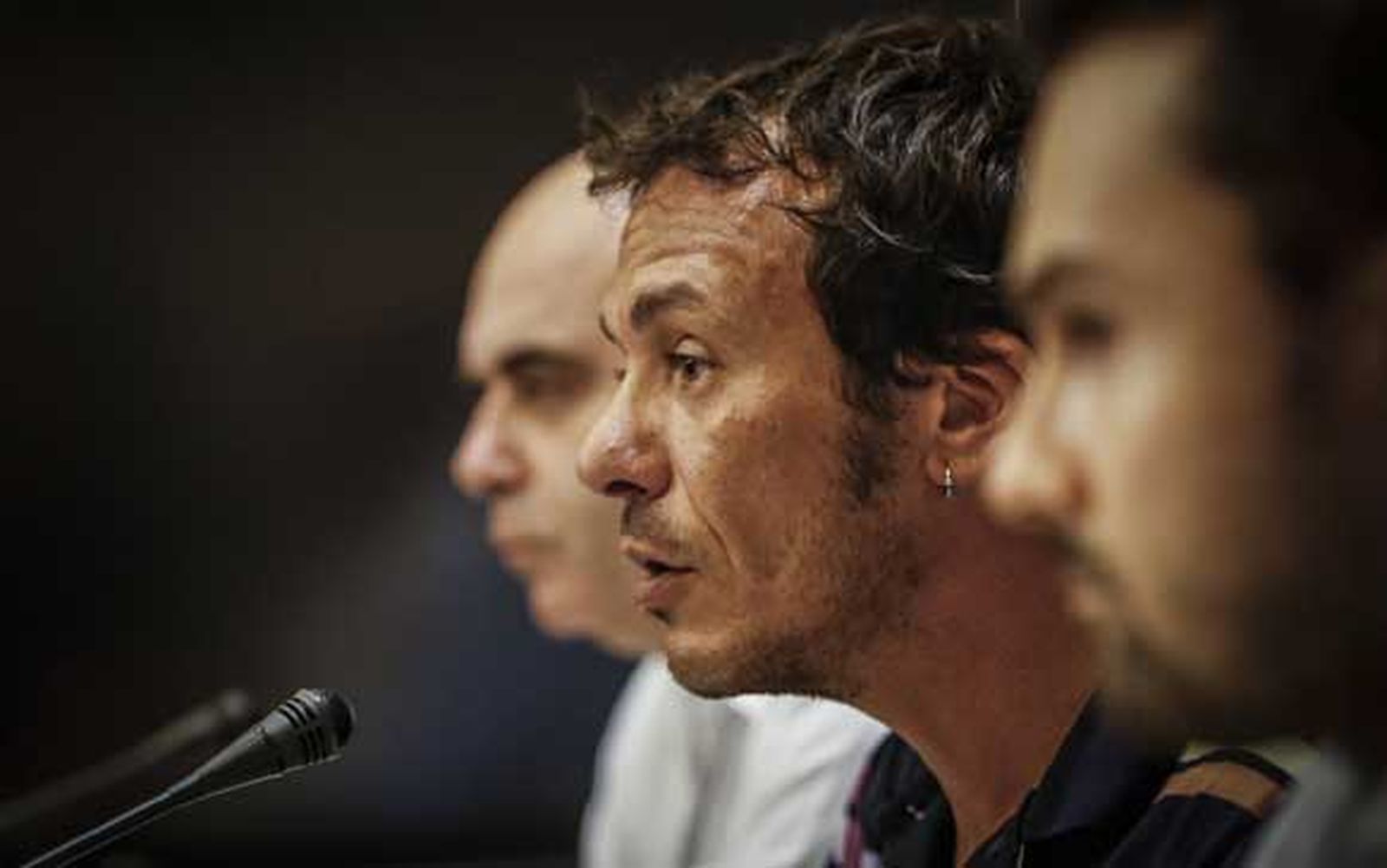 David Navarro, José María González y Martín Vila, ayer en la rueda de prensa. /Julio González
