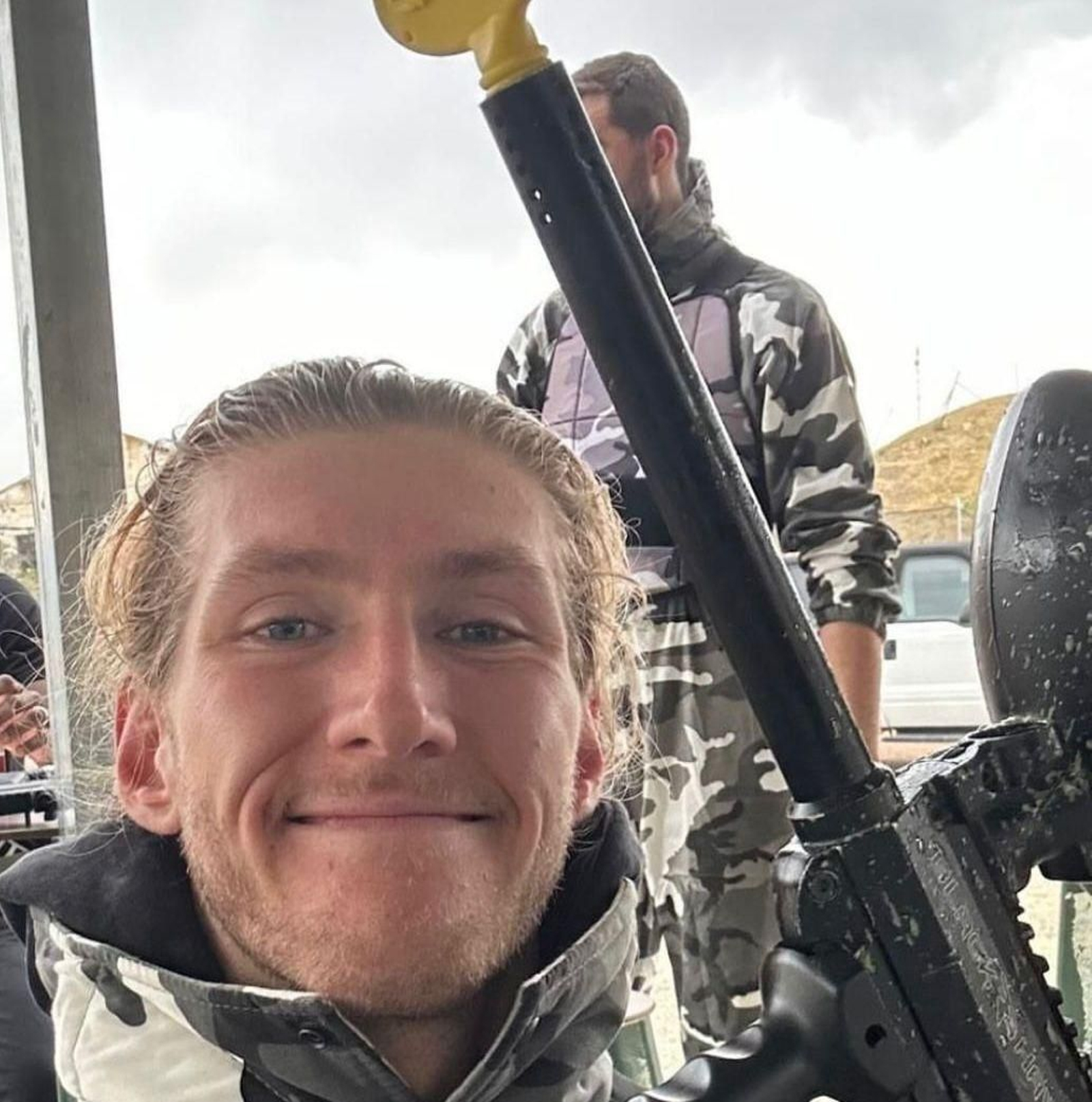 Osetkowski, durante el paintball