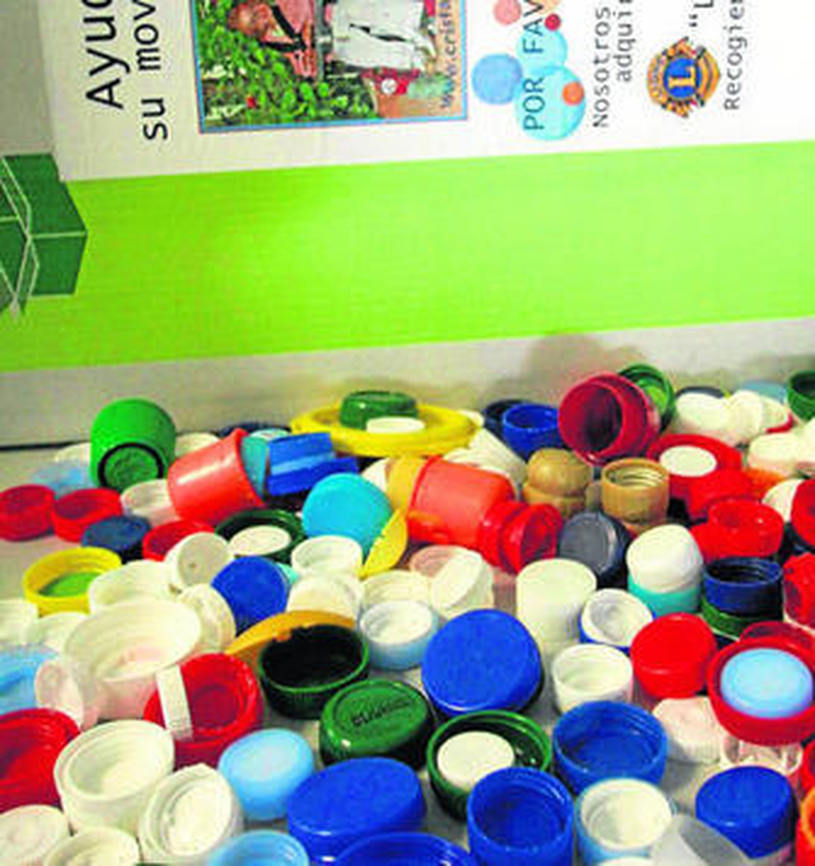 Tapones recolectados.